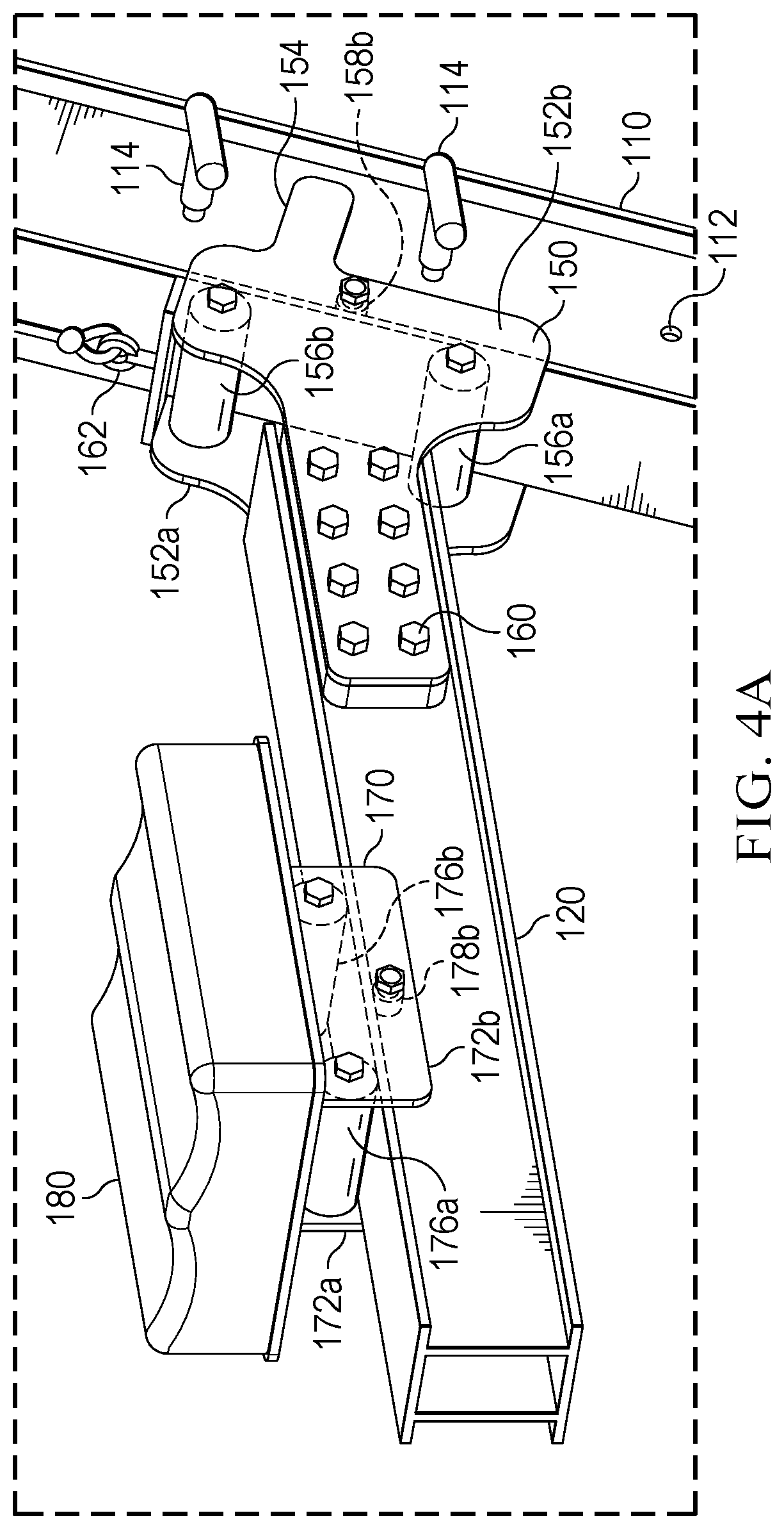 Patent US12576300 Figure 4 – Assisted planche exercise apparatus