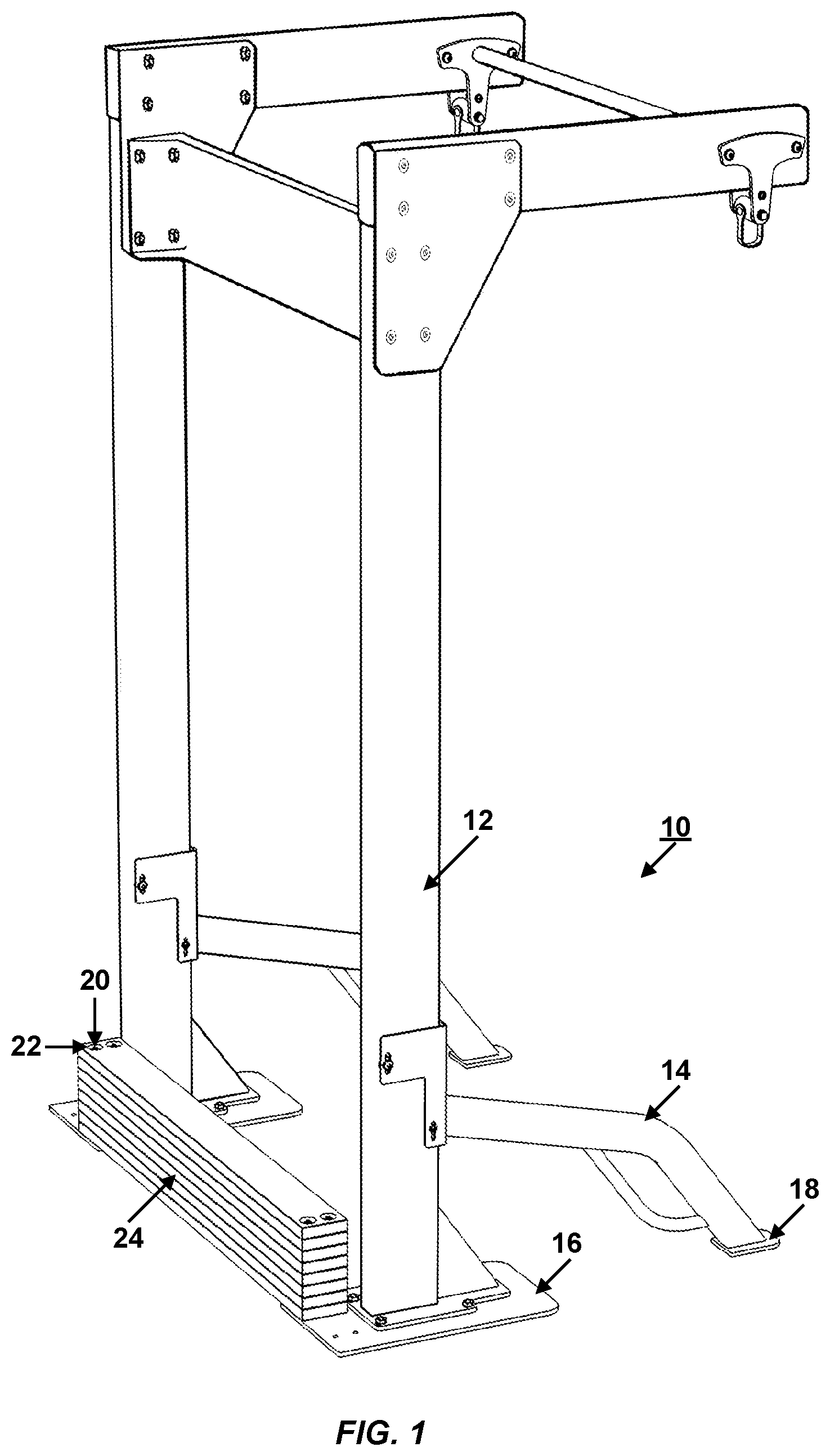 Patent US12576302 Figure 1 – Structure stabilization system