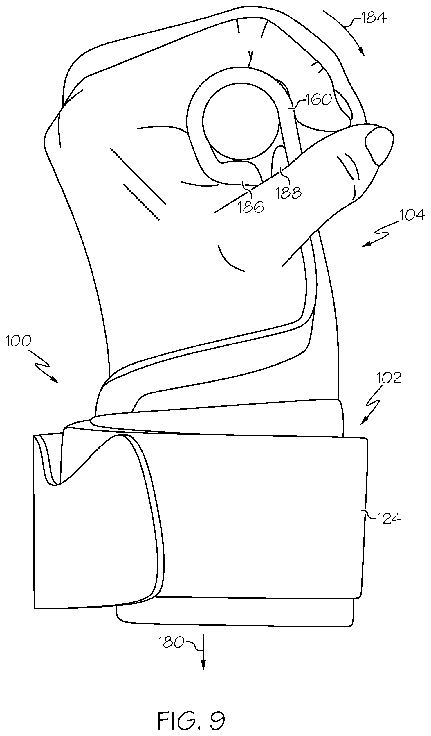 Patent US12576303 Figure 8 – Weightlifting grip device