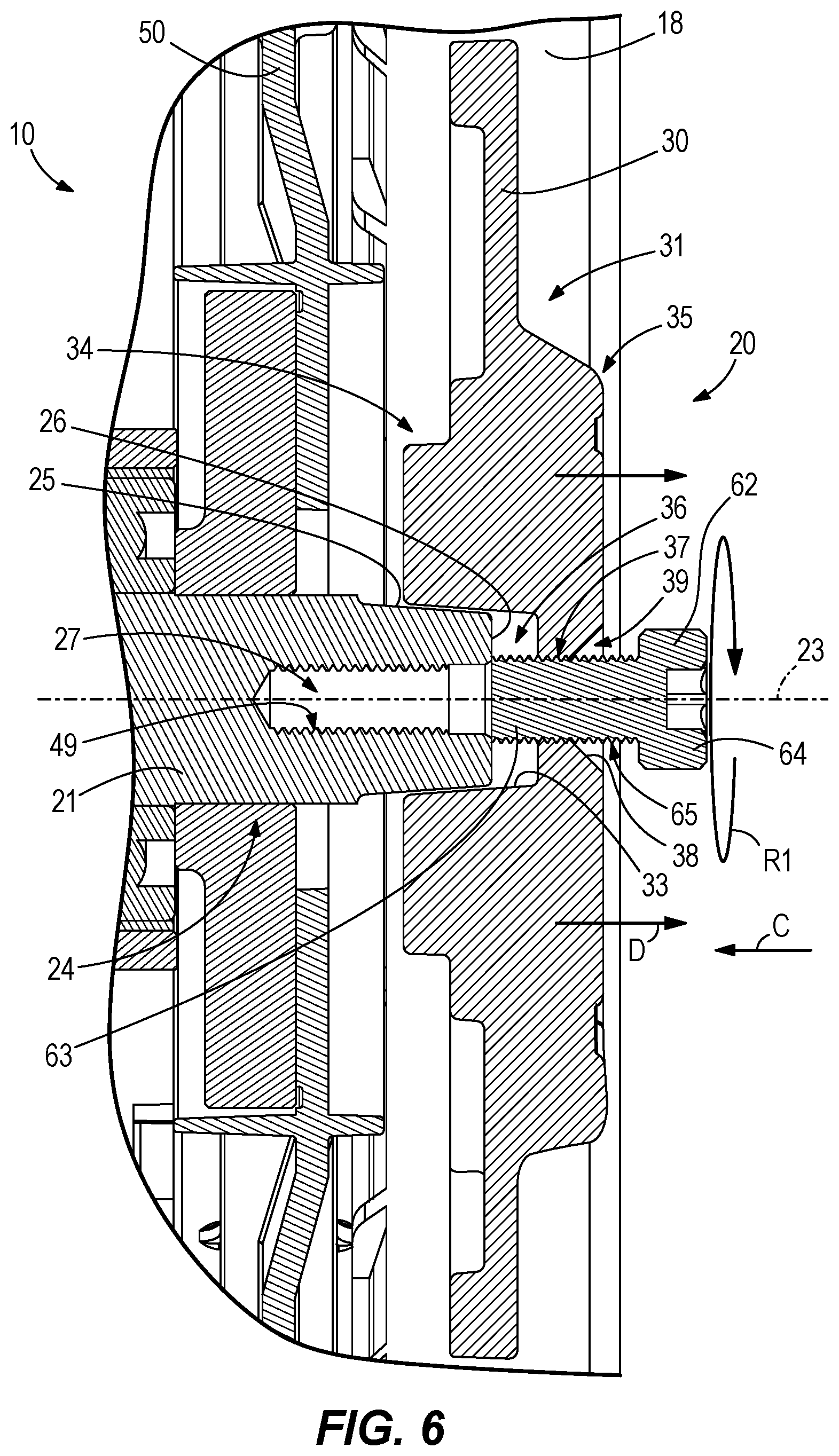 Patent US12576304 Figure 6 – Exercise machines, crankshaft assemblies for exercise machines, and methods of disassembling exercise machines having crank arms
