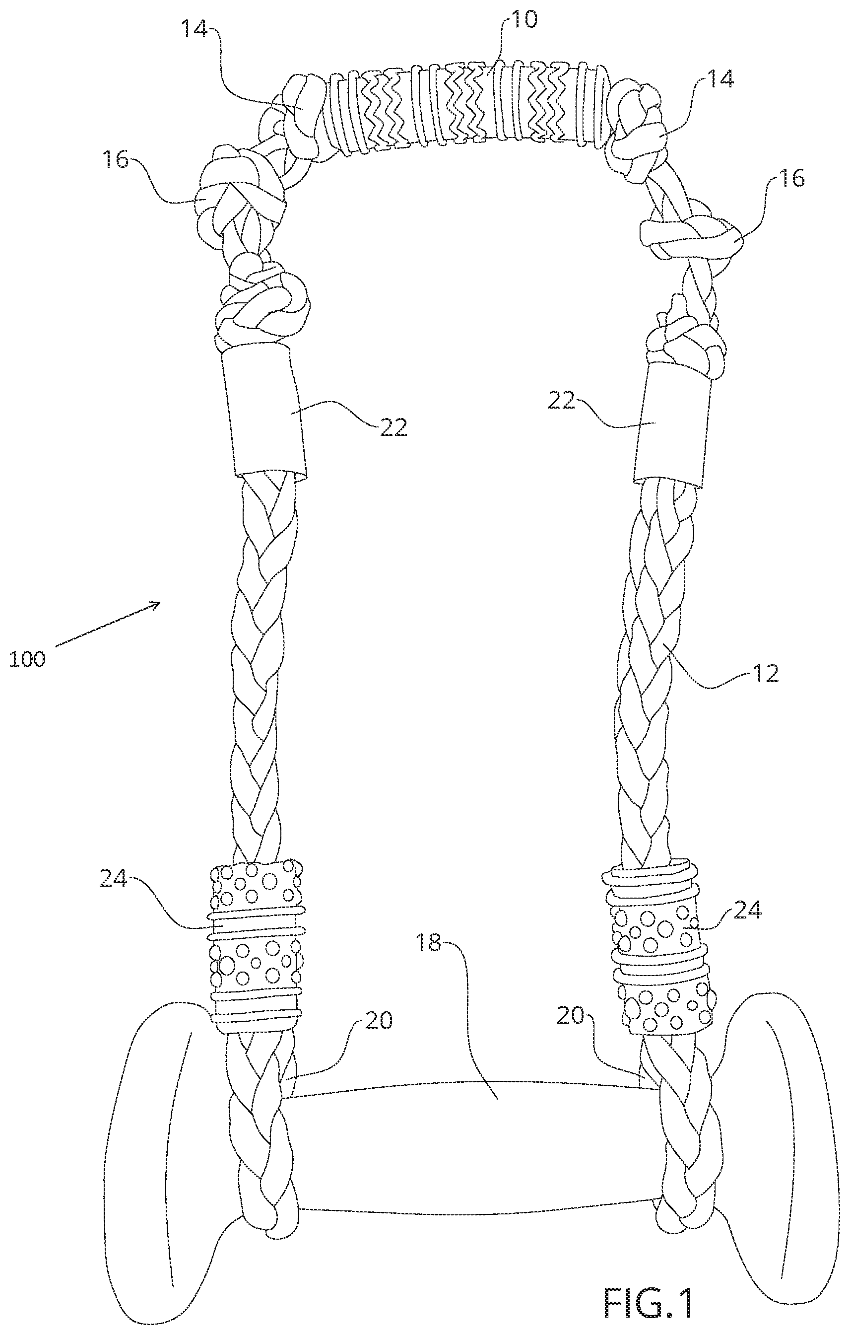 Patent US12576306 Figure 1 – Exercise device