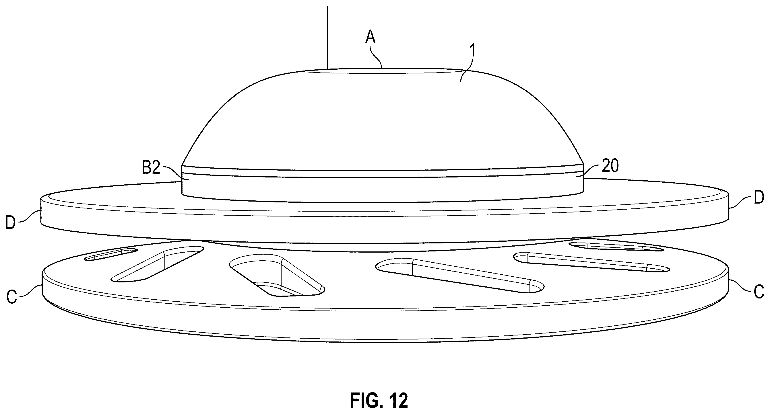 Patent US12576312 Figure 10 – Device for training human's motor skills and in particular the adaptation to instability, the strength and mobility