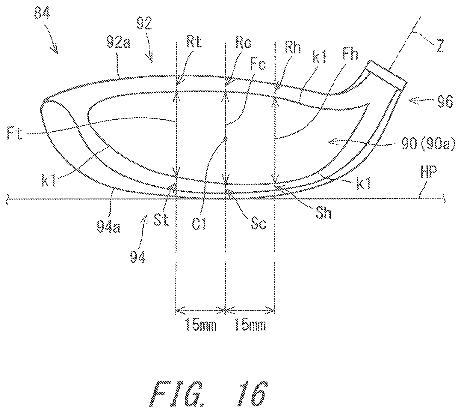 Patent US12576314 Figure 16 – Golf club head