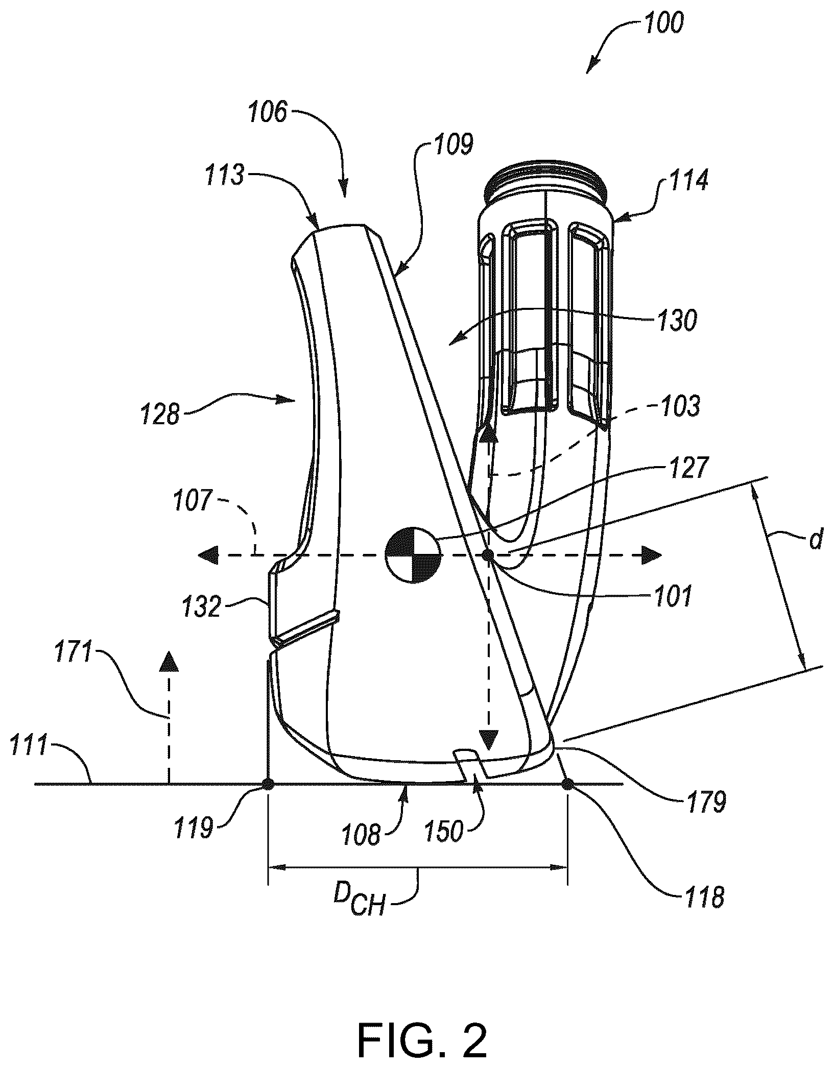 Patent US12576315 Figure 2 – Clubheads for iron-type golf clubs