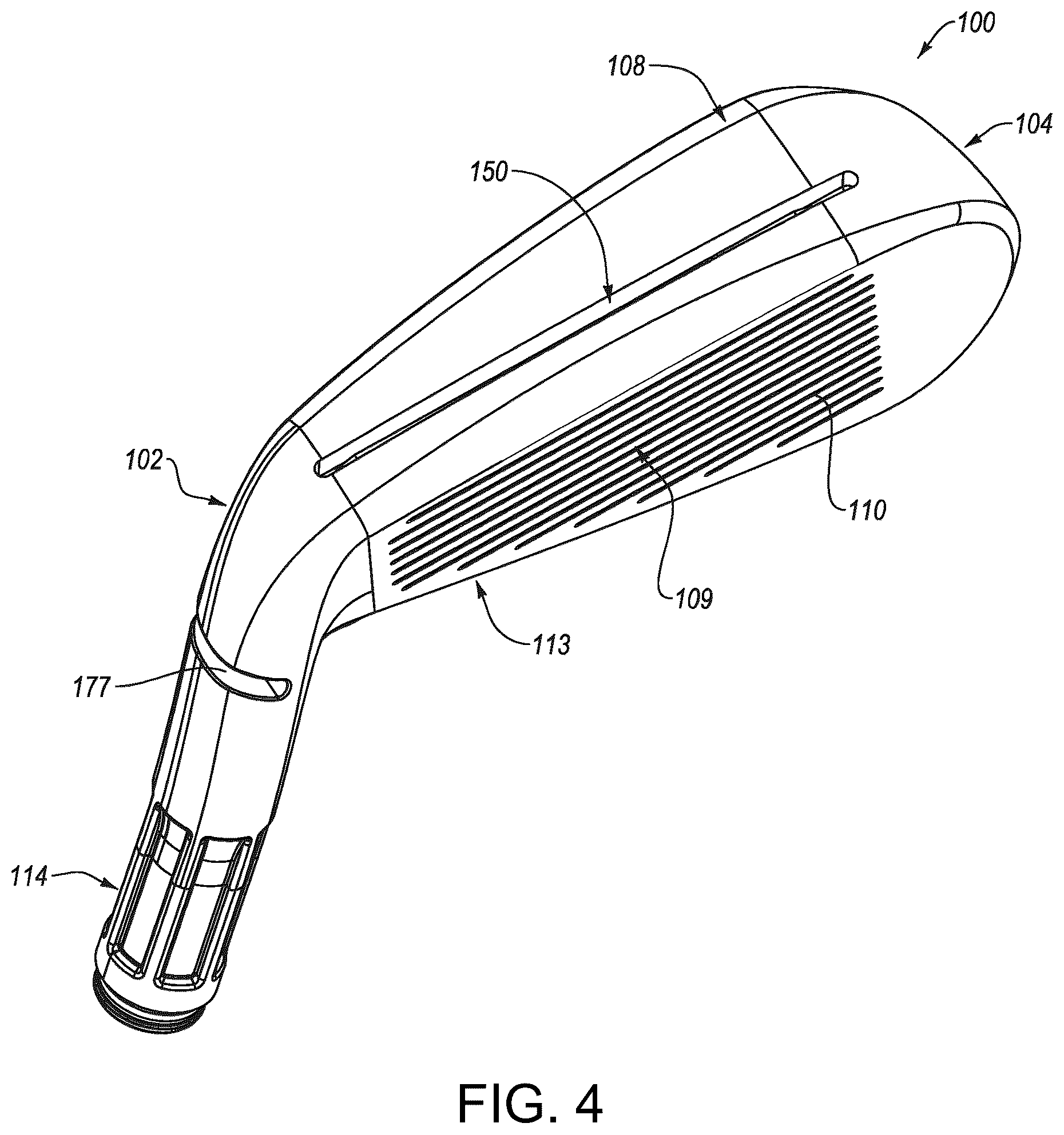 Patent US12576315 Figure 4 – Clubheads for iron-type golf clubs