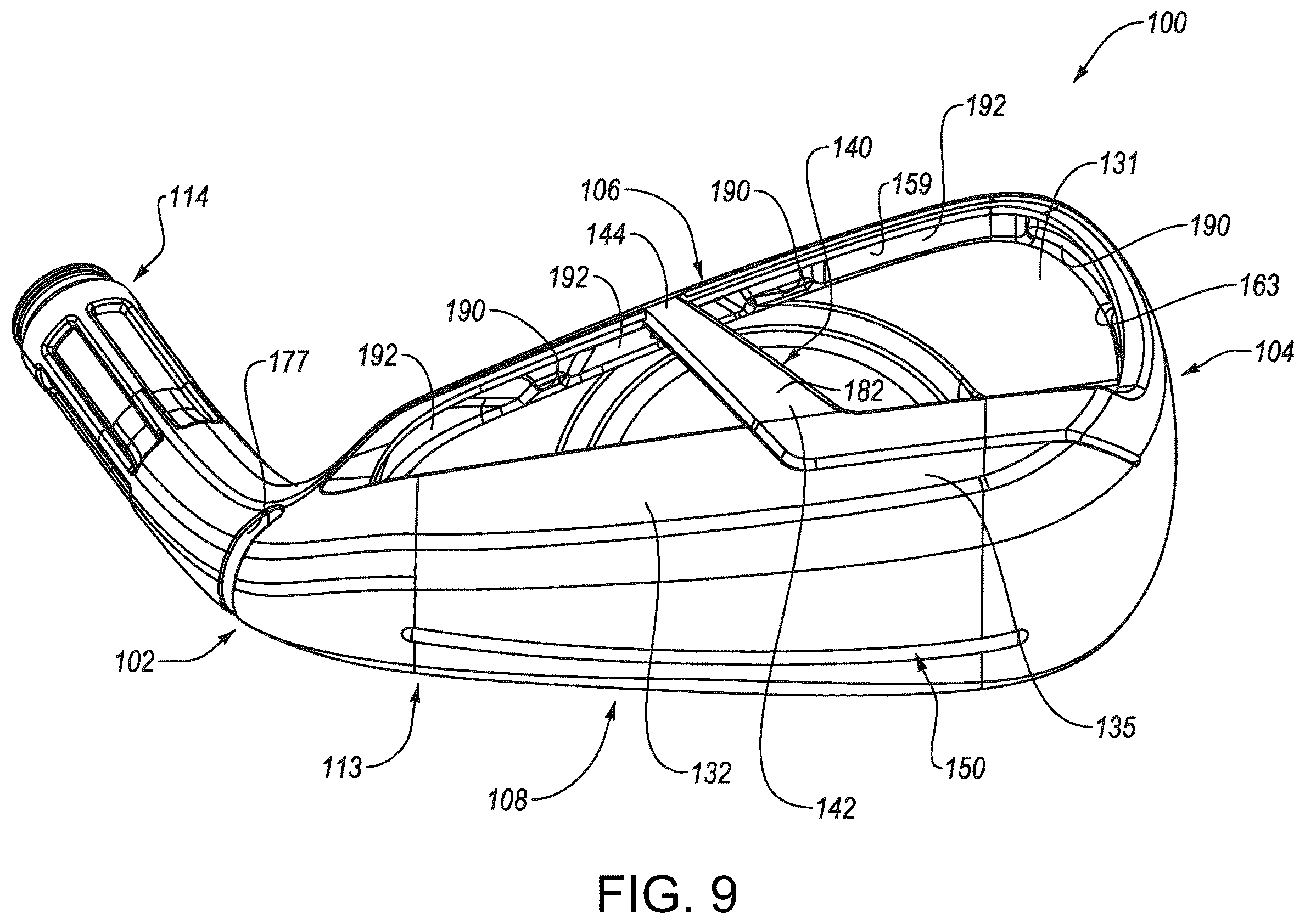 Patent US12576315 Figure 9 – Clubheads for iron-type golf clubs