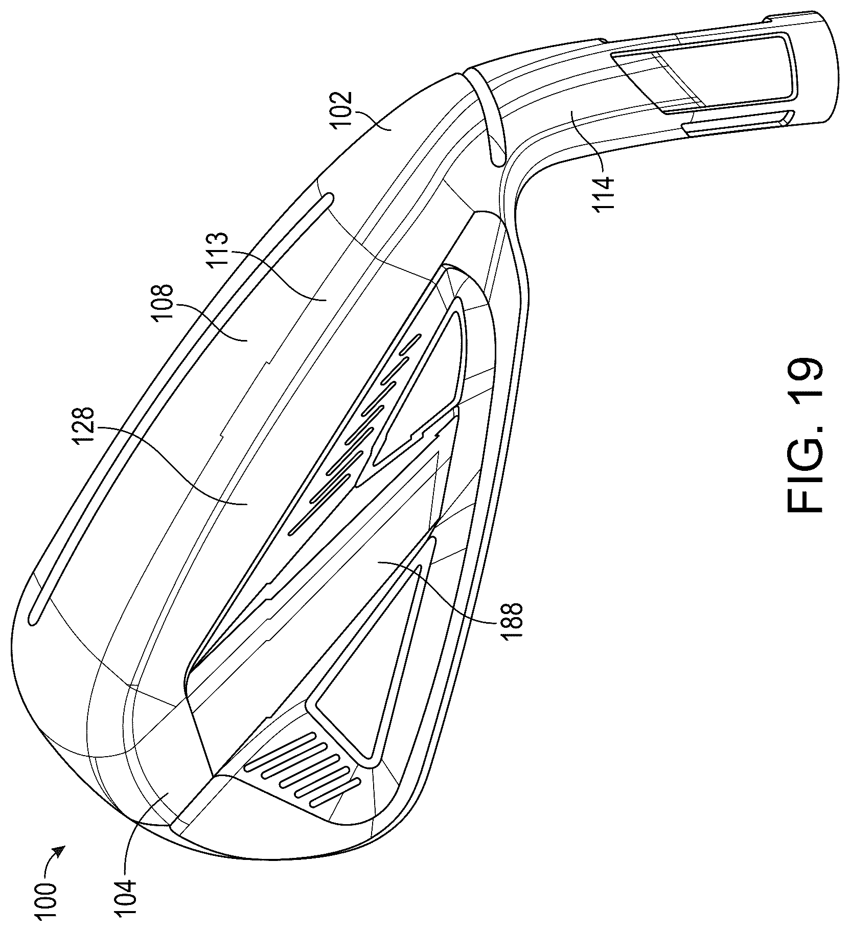 Patent US12576315 Figure 19 – Clubheads for iron-type golf clubs