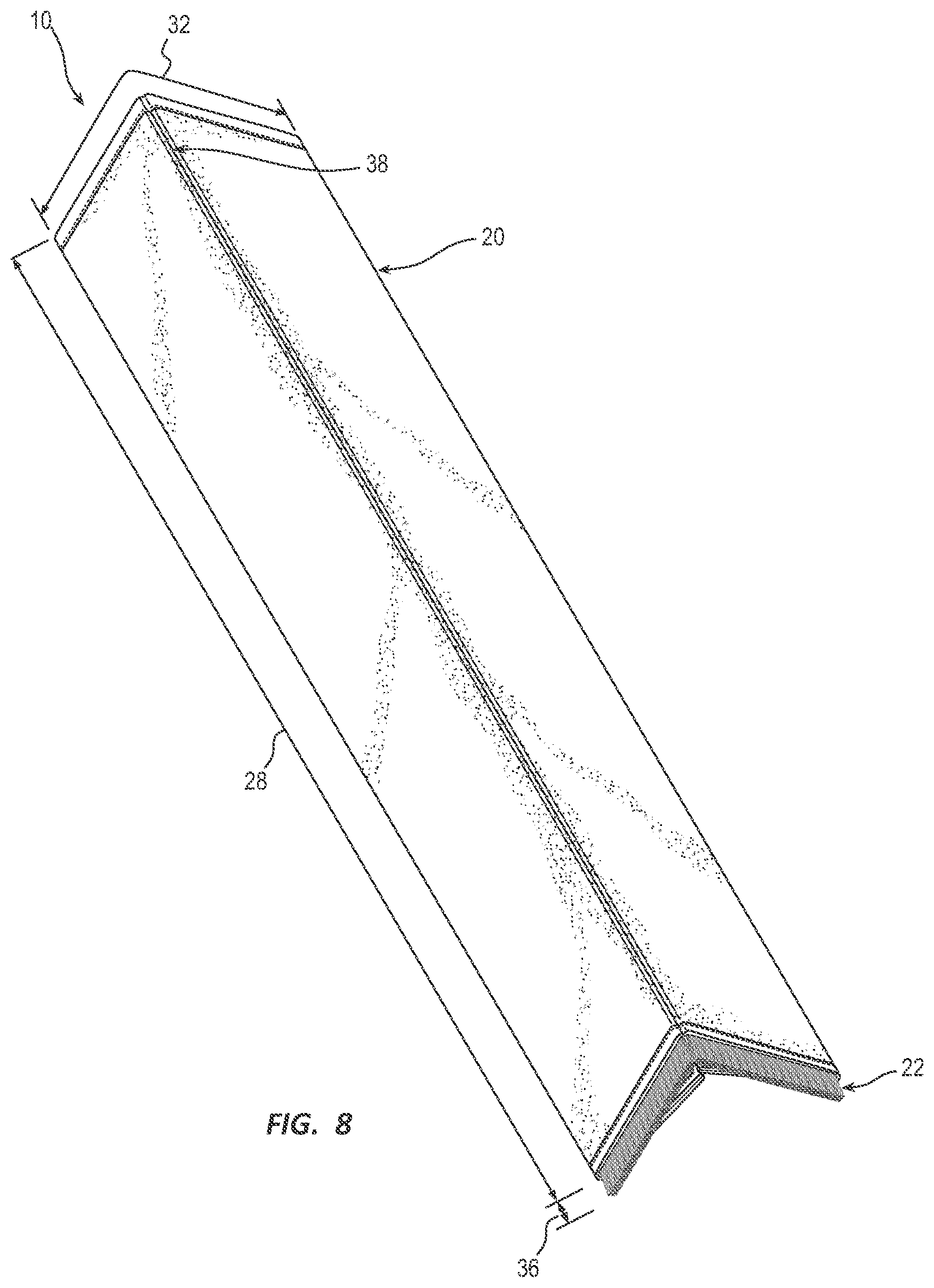 Patent US12576318 Figure 4 – Towel with integrated brush