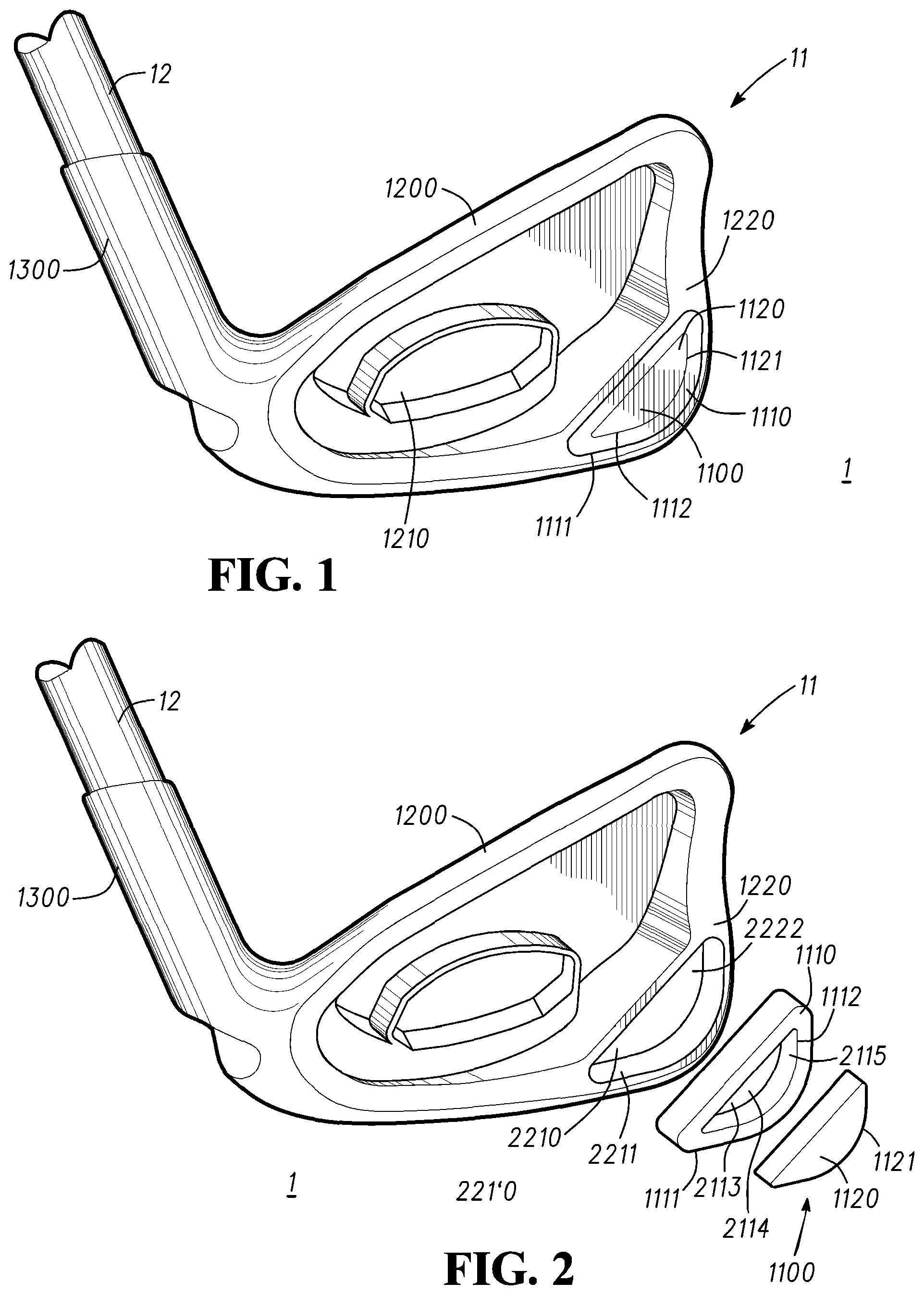 Patent US12576320 Figure 1 – Golf club weight attachment mechanisms and related methods