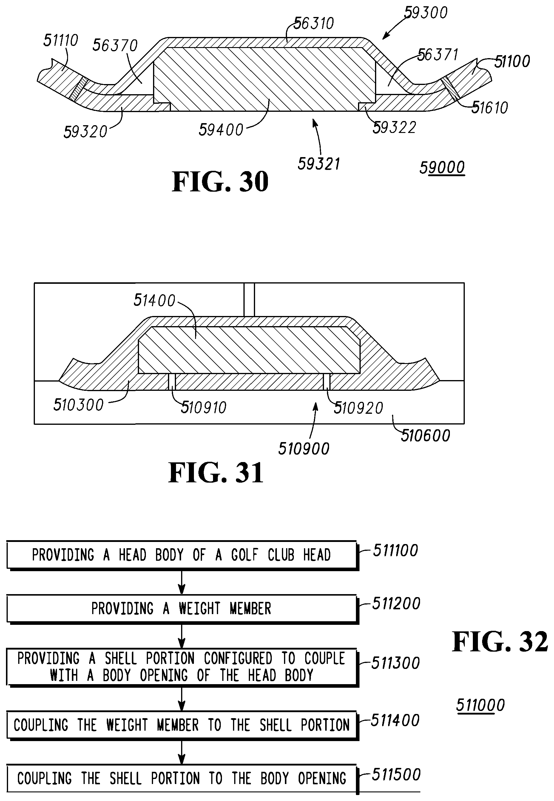 Patent US12576320 Figure 11 – Golf club weight attachment mechanisms and related methods