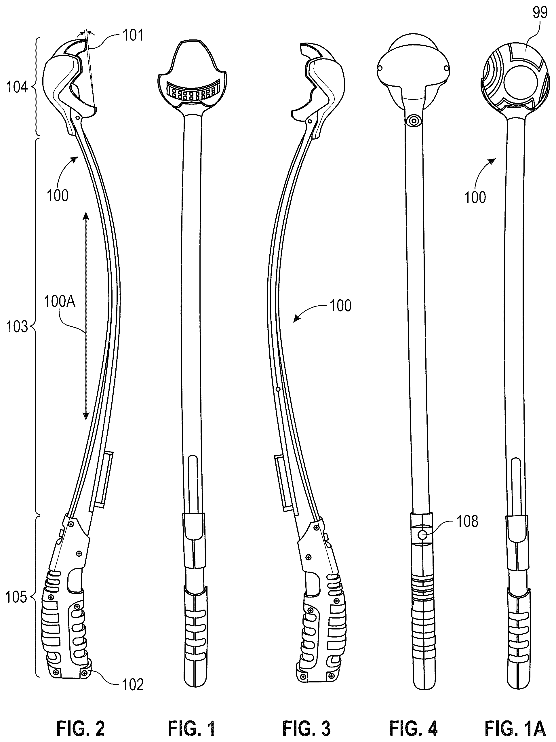 Patent US12576322 Figure 1 – Foldable ball throwing device, with light charging of a glow-in-the-dark ball