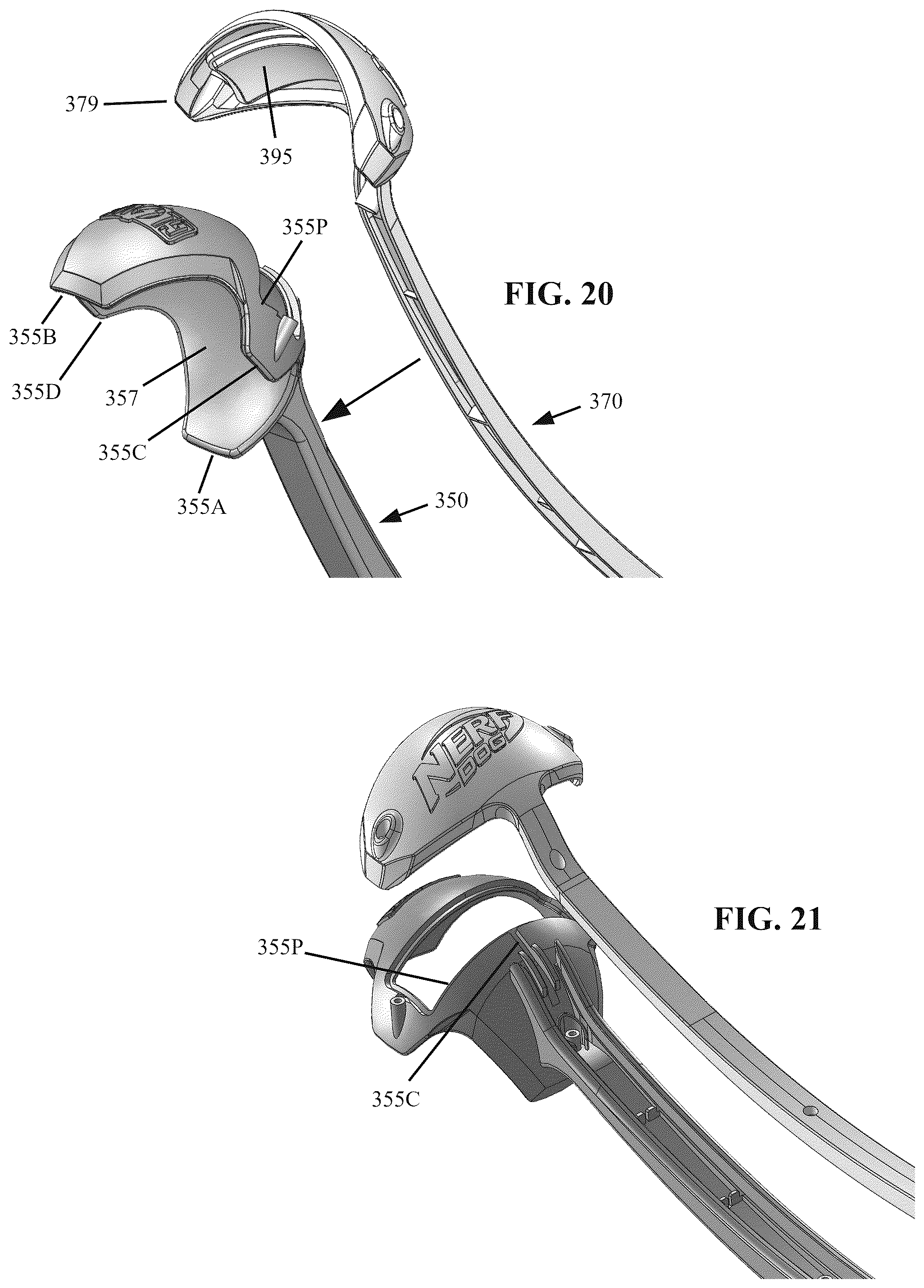 Patent US12576322 Figure 6 – Foldable ball throwing device, with light charging of a glow-in-the-dark ball