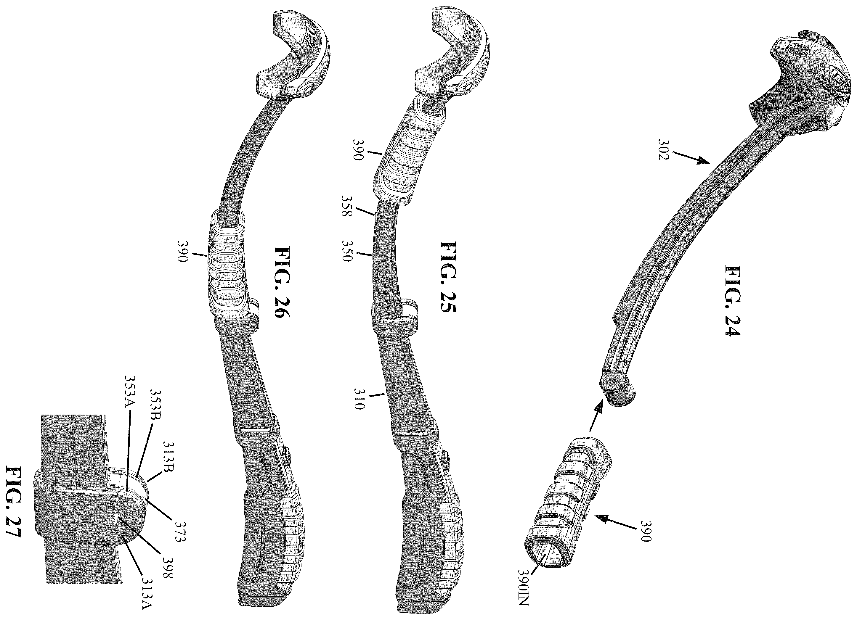 Patent US12576322 Figure 8 – Foldable ball throwing device, with light charging of a glow-in-the-dark ball