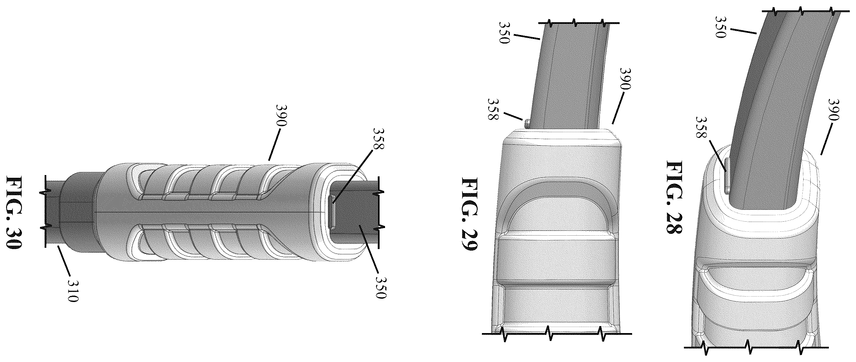 Patent US12576322 Figure 9 – Foldable ball throwing device, with light charging of a glow-in-the-dark ball