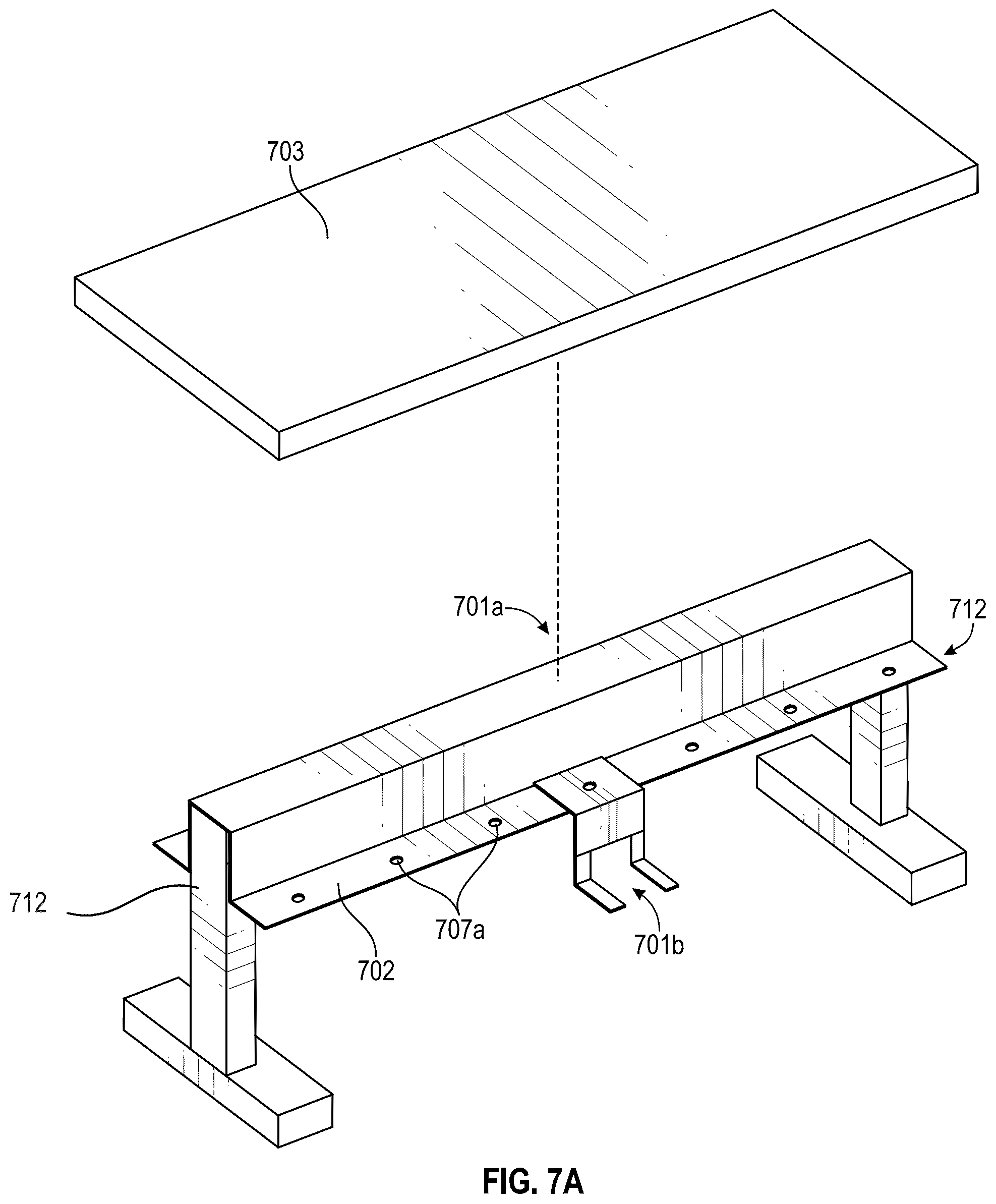 Patent US12576327 Figure 11 – Exercise bench with integrated weight storage unit