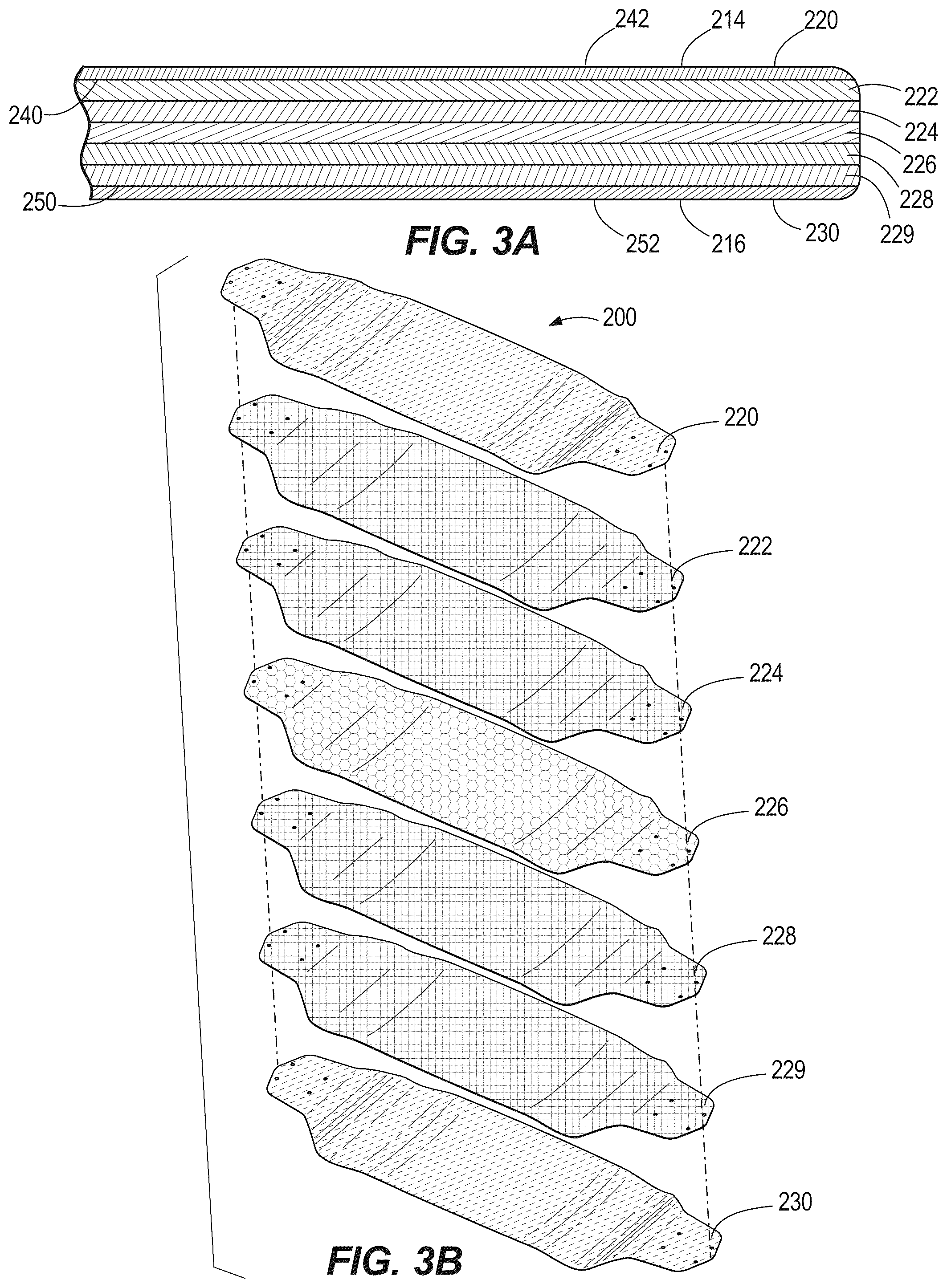 Patent US12576329 Figure 3 – Multi-material skateboard deck