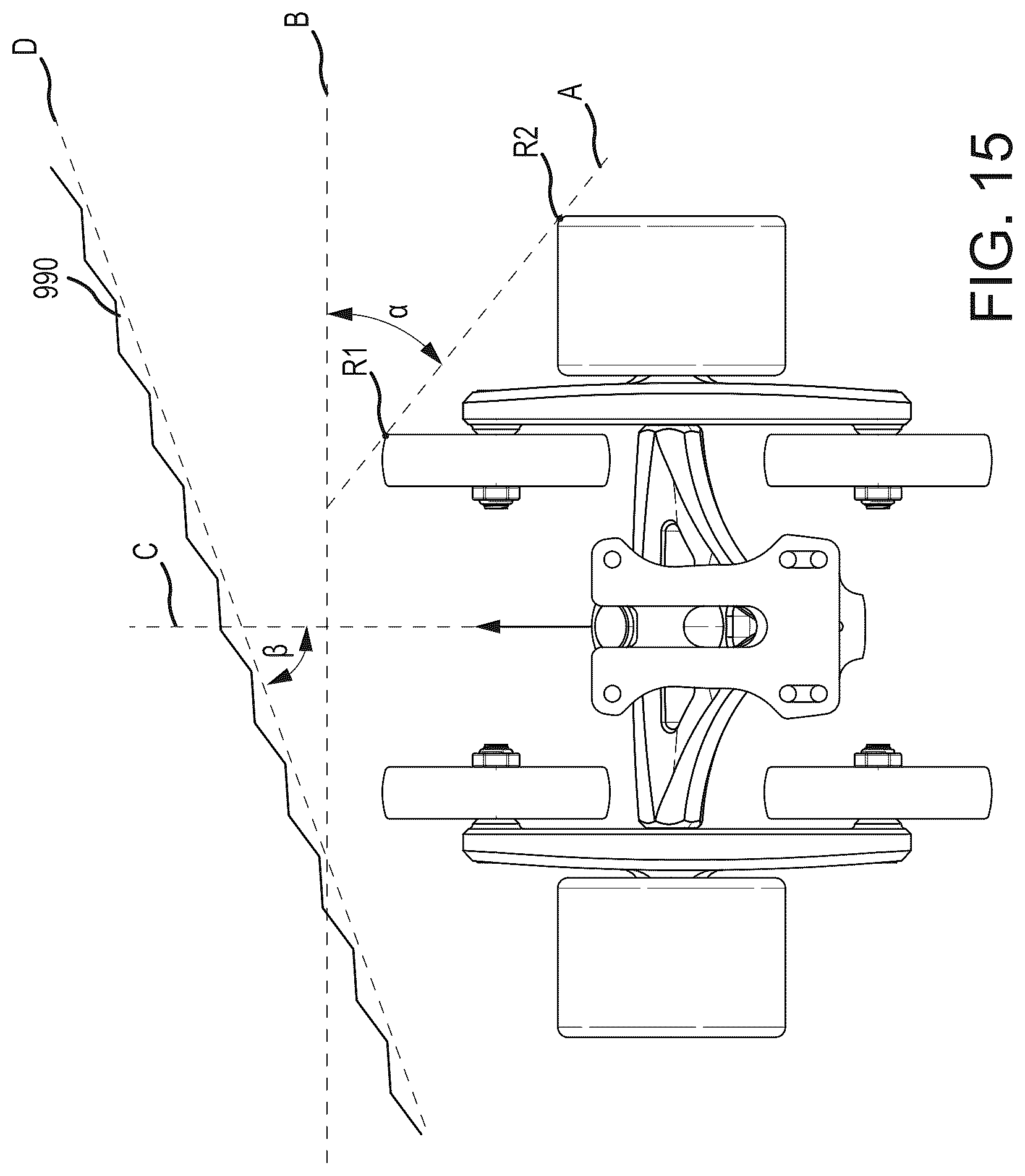 Patent US12576329 Figure 15 – Multi-material skateboard deck