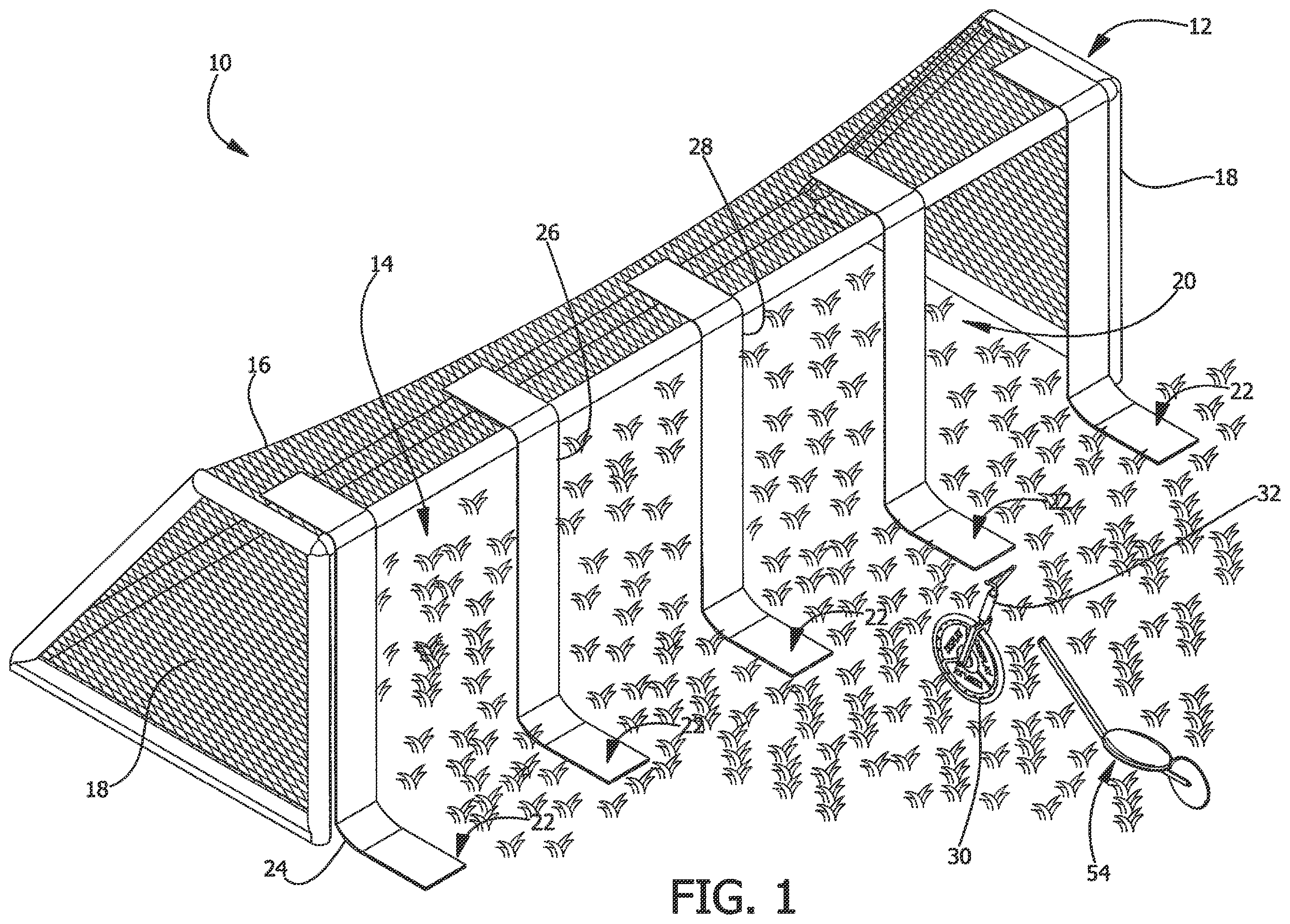 Patent US12576330 Figure 1 – Sports game system
