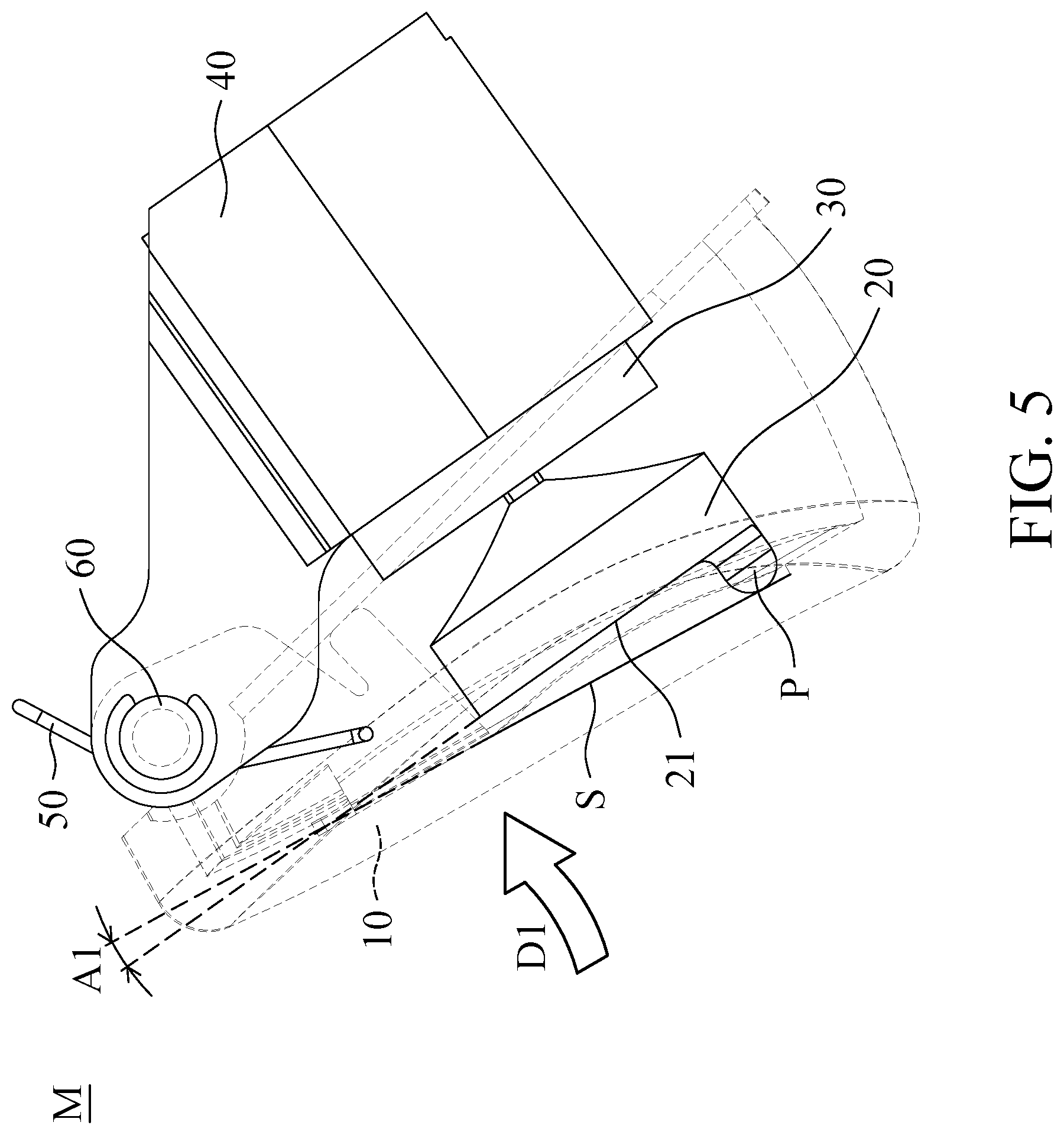 Patent US12576333 Figure 5 – Gaming joystick and button mechanism thereof