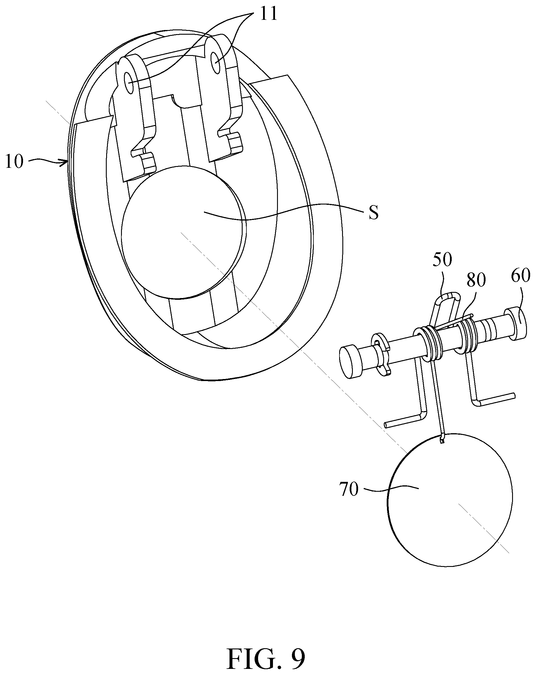 Patent US12576333 Figure 9 – Gaming joystick and button mechanism thereof