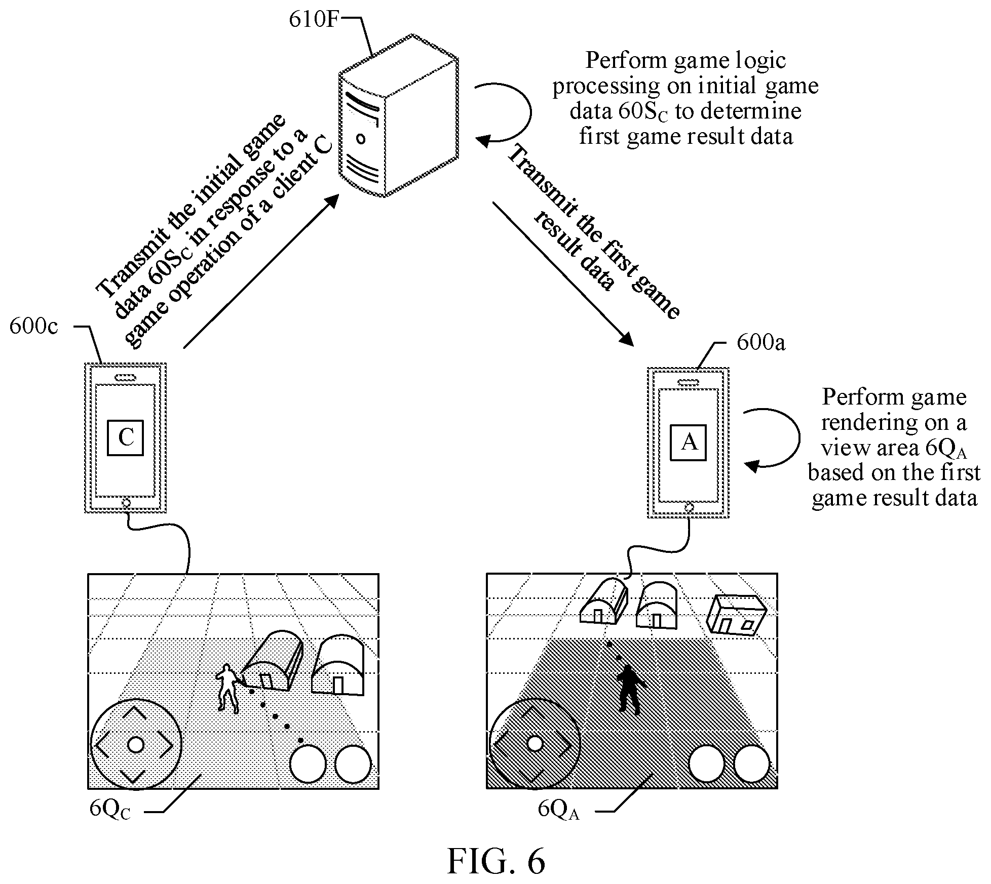 Patent US12576335 Figure 5 – Selective game logic processing by a game server