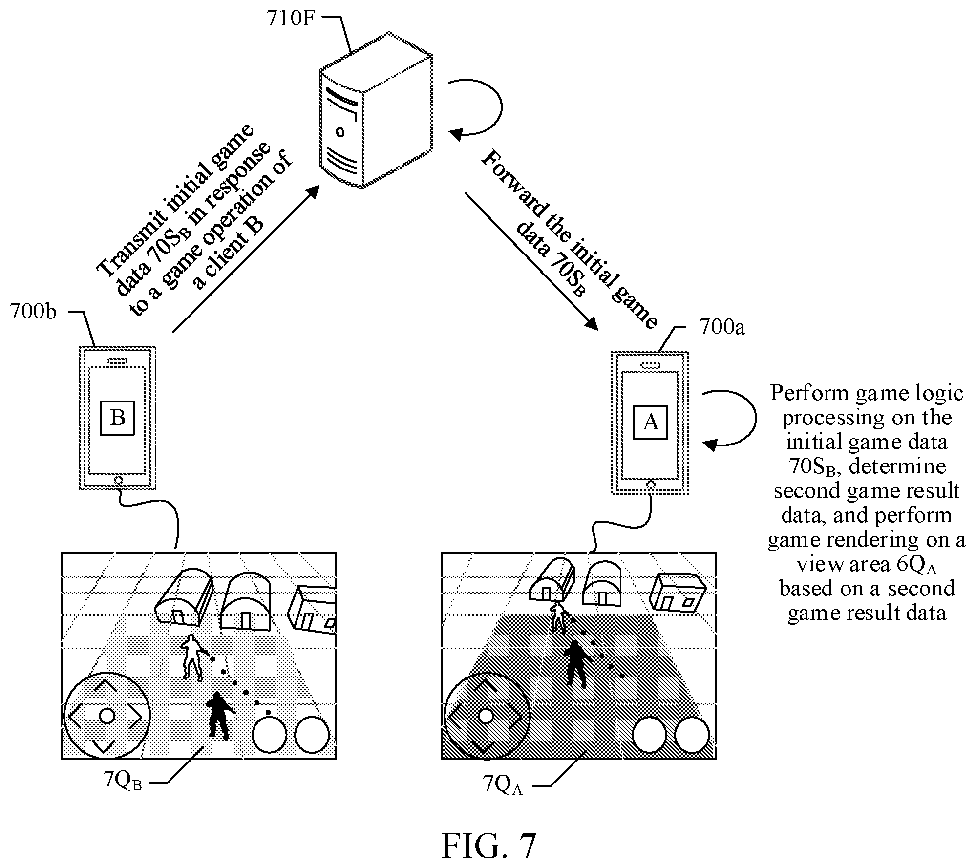 Patent US12576335 Figure 6 – Selective game logic processing by a game server
