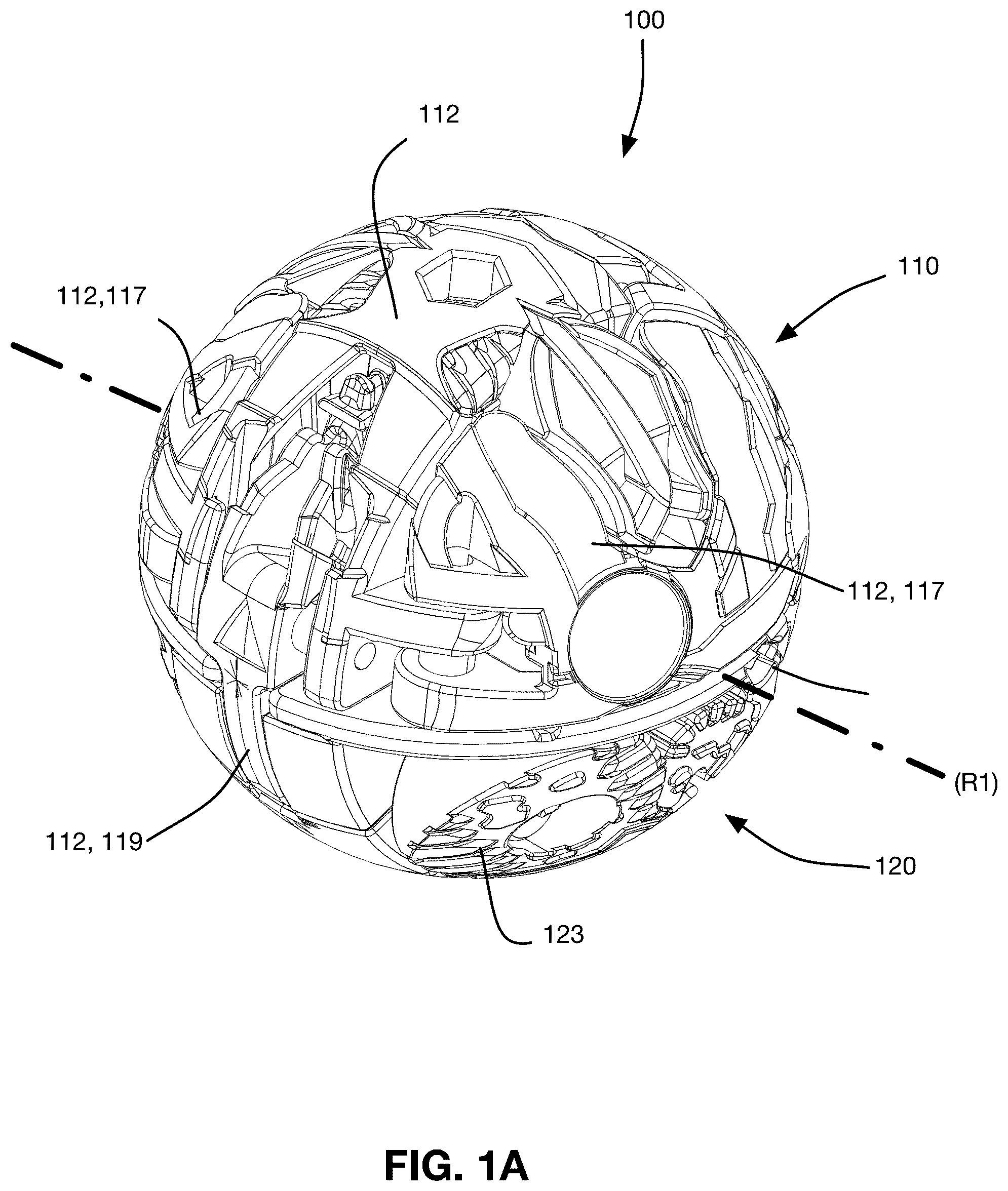 Patent US12576341 Figure 1 – Transformable toy