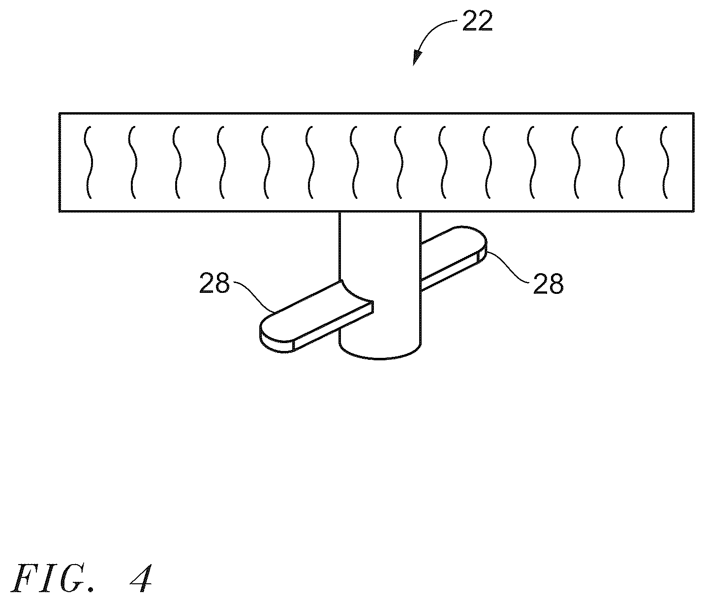 Patent US12576342 Figure 4 – Tabletop totem