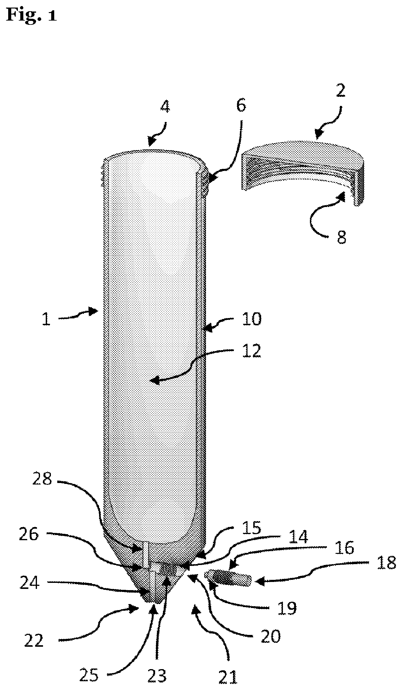 Patent US12576346 Figure 1 – Phase separating tube