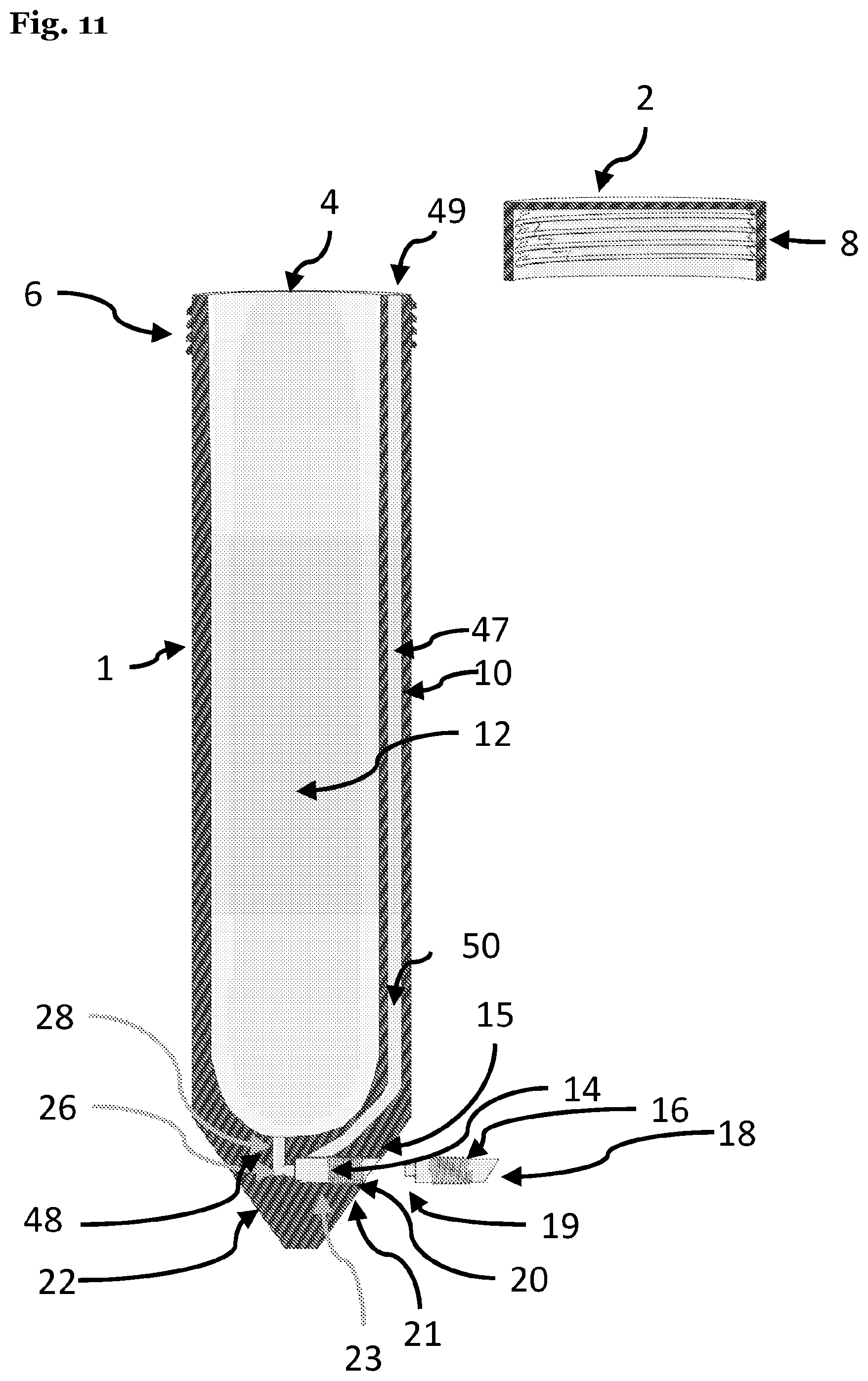 Patent US12576346 Figure 11 – Phase separating tube