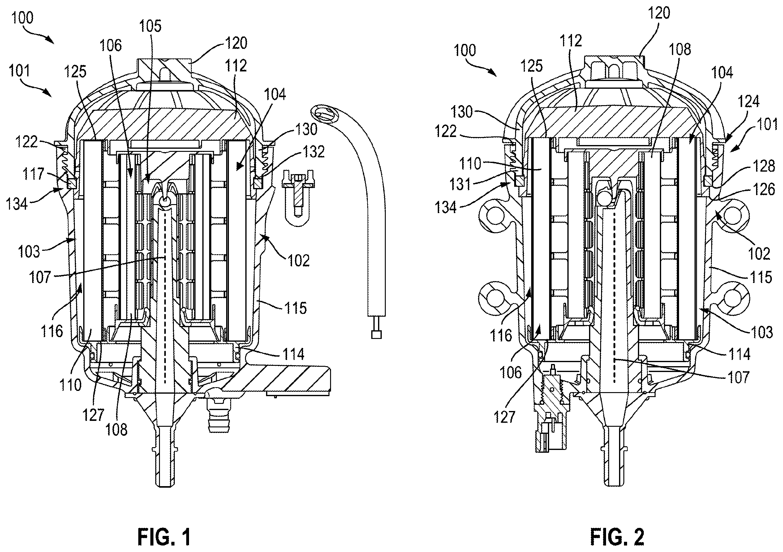 Patent US12576348 — Advanced fuel filtration system with interlocking cartridge seal design — Figure 1