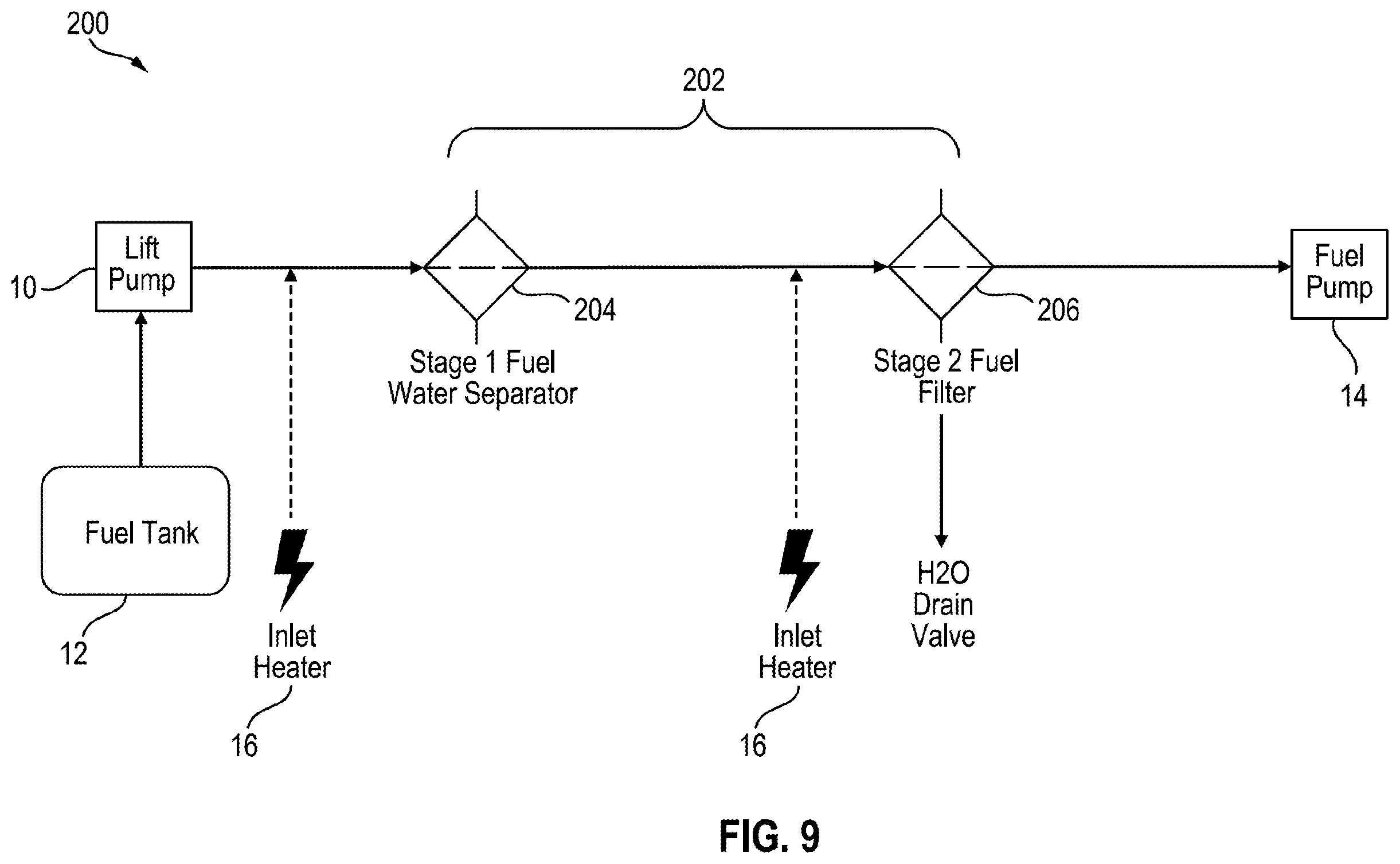 Patent US12576348 Figure 5 – Advanced fuel filtration system with interlocking cartridge seal design