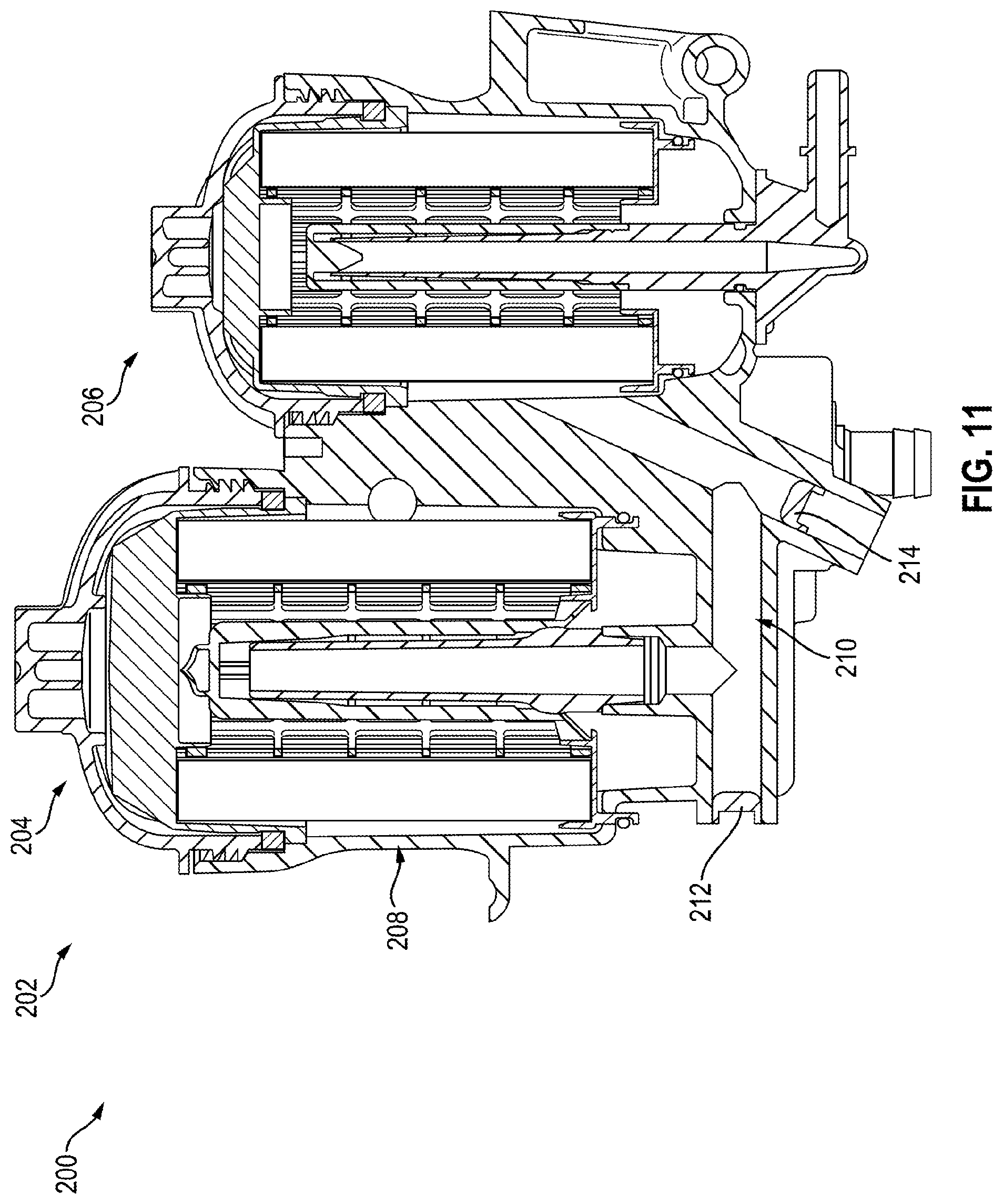 Patent US12576348 Figure 7 – Advanced fuel filtration system with interlocking cartridge seal design