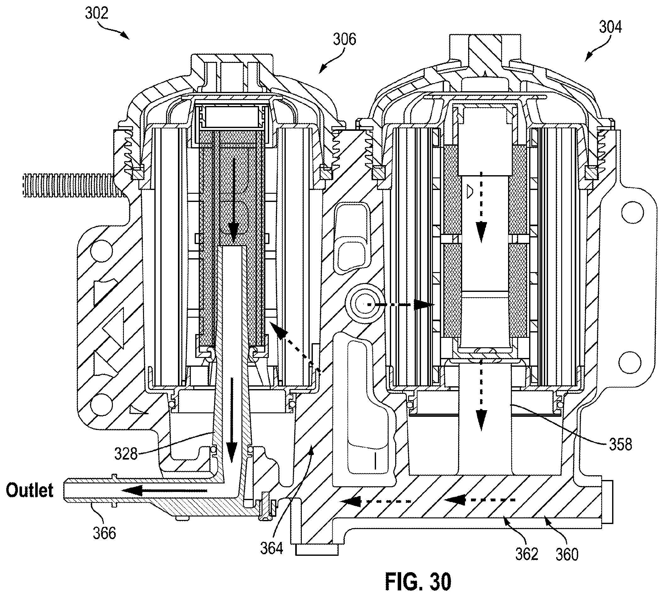 Patent US12576348 Figure 17 – Advanced fuel filtration system with interlocking cartridge seal design