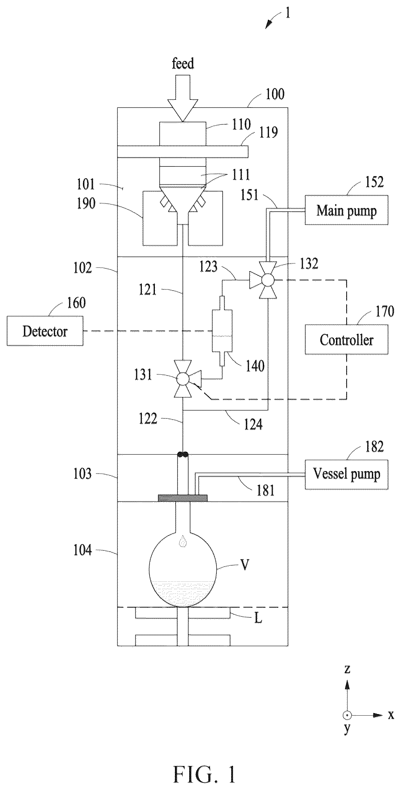 Patent US12576351 Figure 1 – Batch-type apparatus for filtering