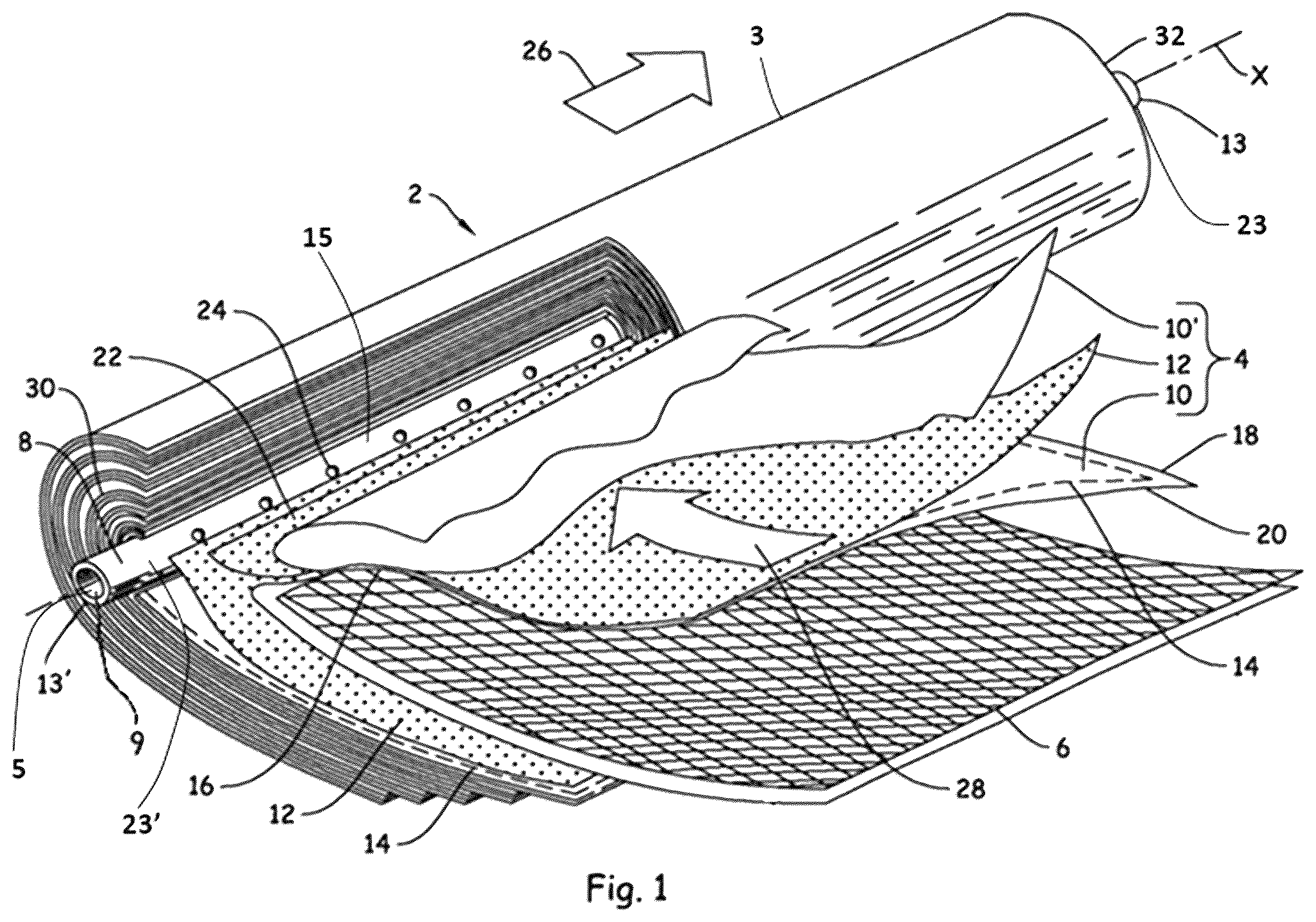 Patent US12576364 Figure 1 – Spiral wound membrane modules with sensor and transmitter field