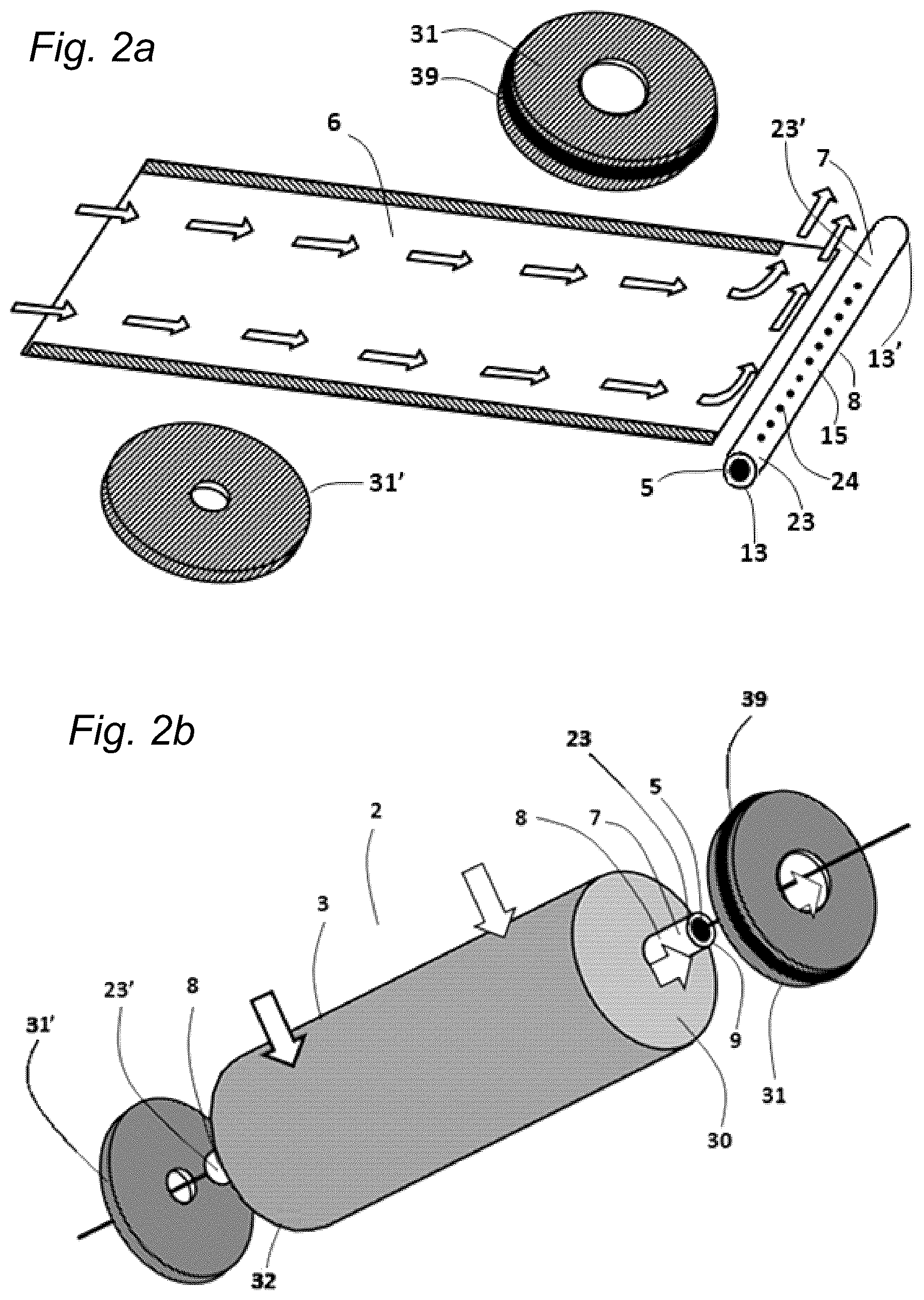 Patent US12576364 Figure 2 – Spiral wound membrane modules with sensor and transmitter field