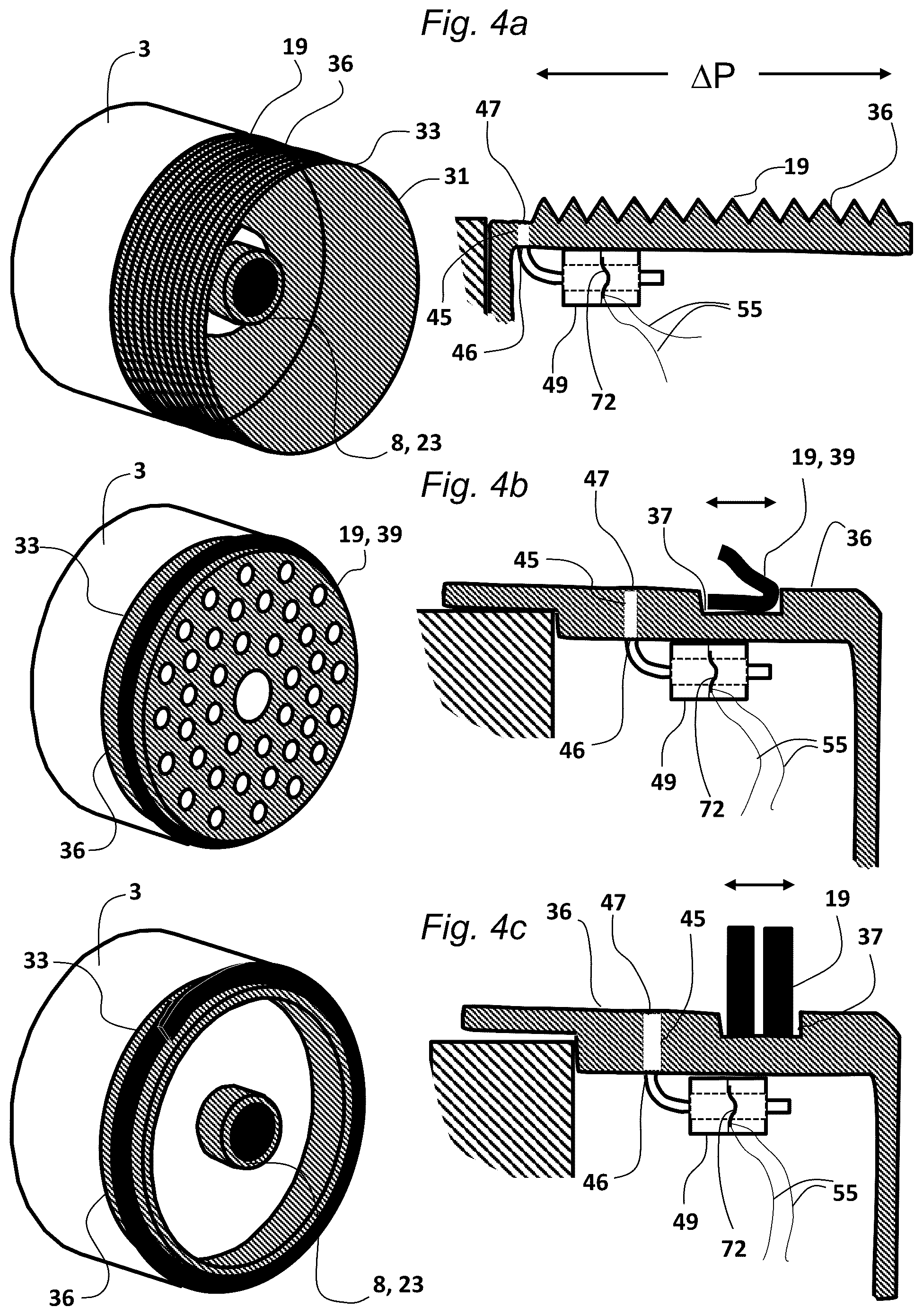 Patent US12576364 Figure 4 – Spiral wound membrane modules with sensor and transmitter field