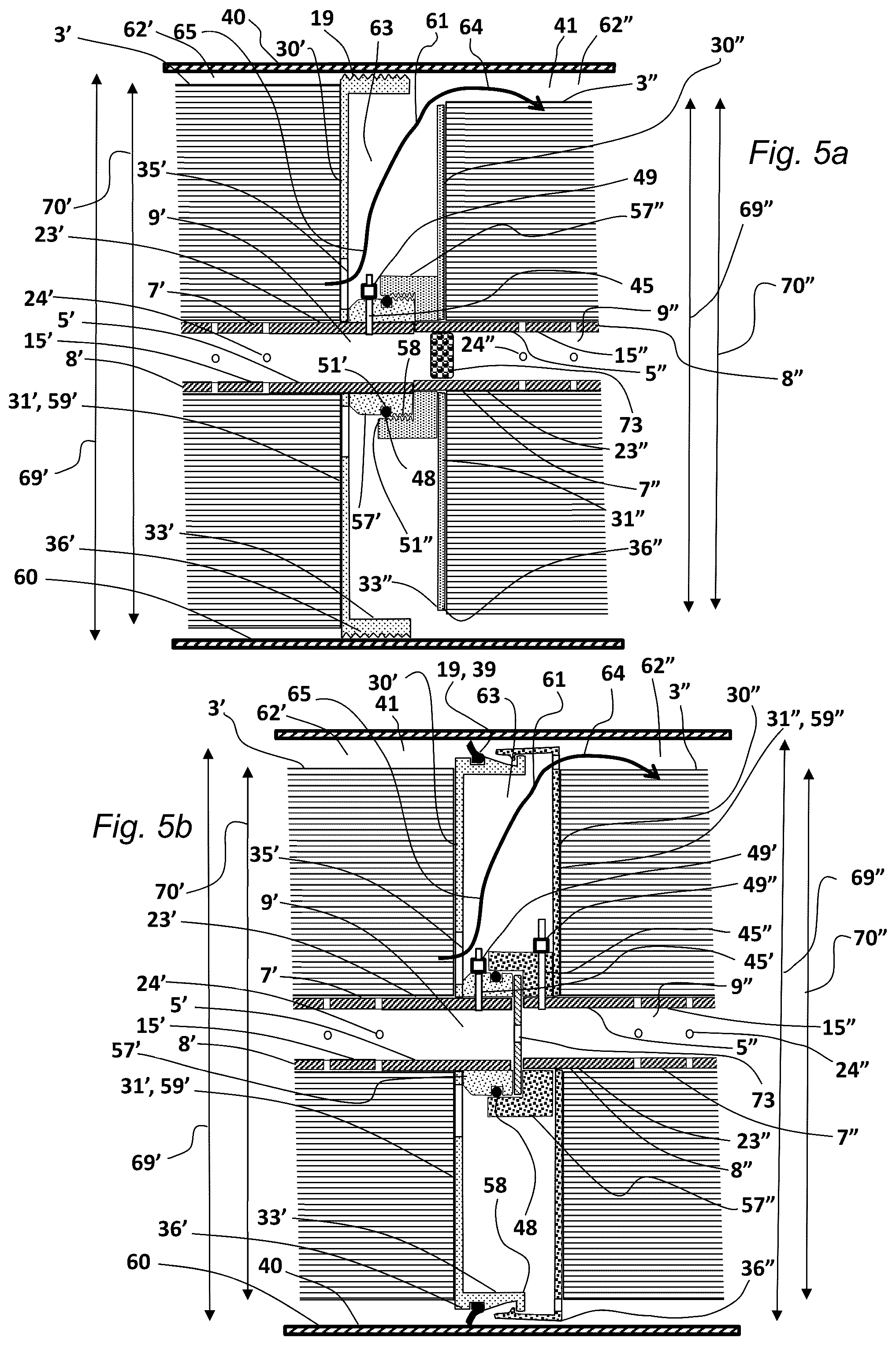 Patent US12576364 Figure 5 – Spiral wound membrane modules with sensor and transmitter field