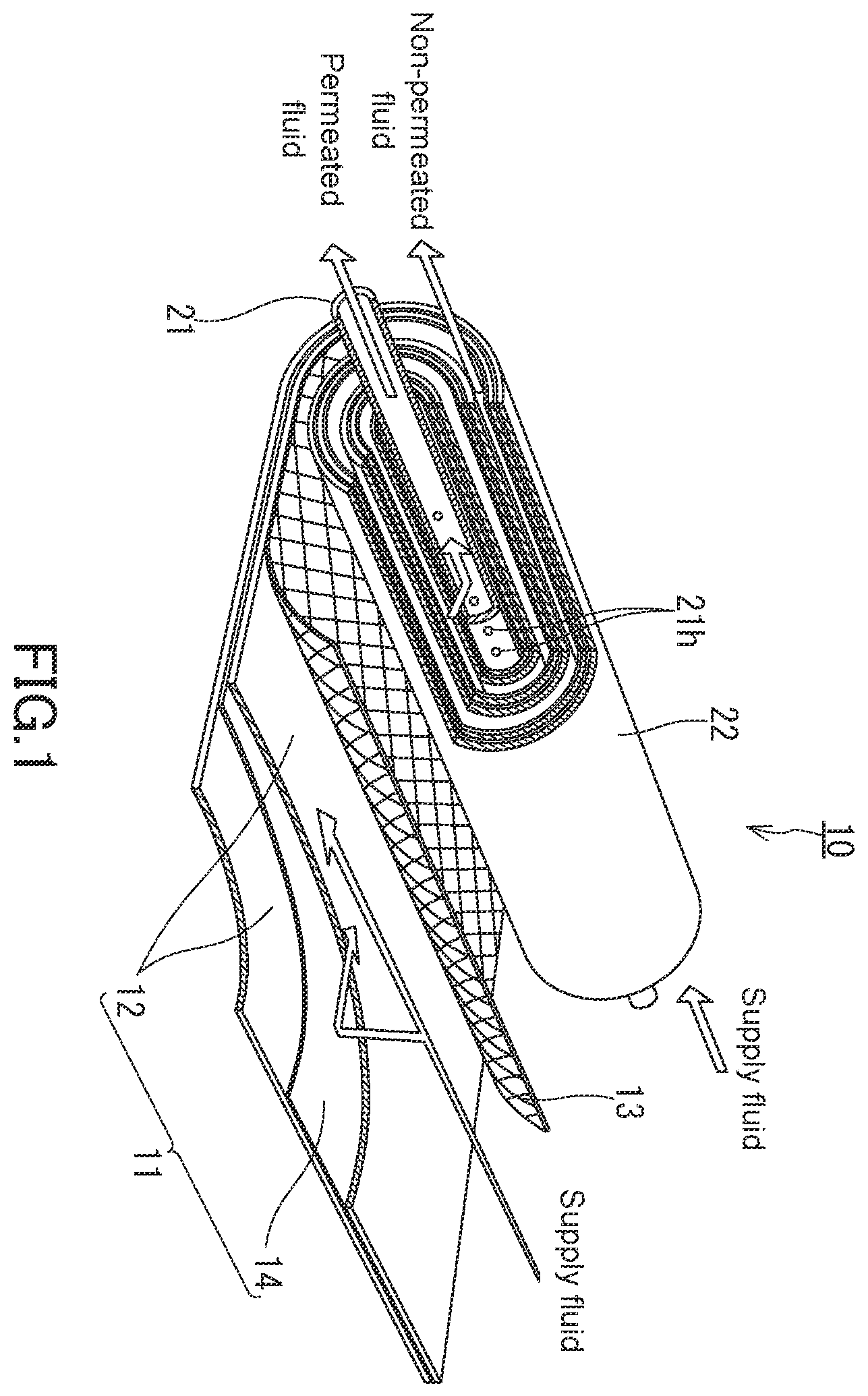Patent US12576365 Figure 1 – Spiral membrane element and membrane separation system