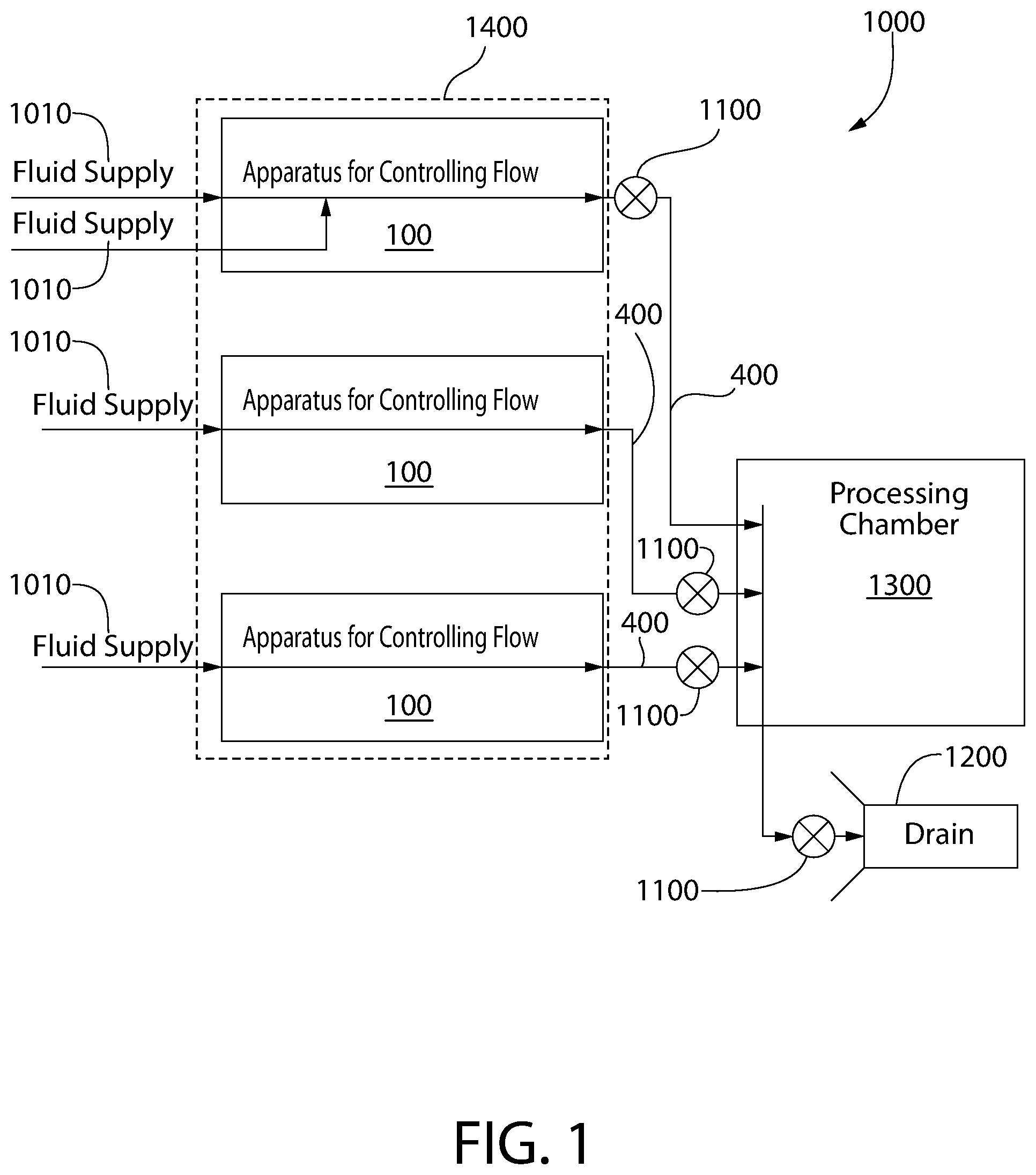 Patent US12576373 Figure 1 – Fluid delivery module