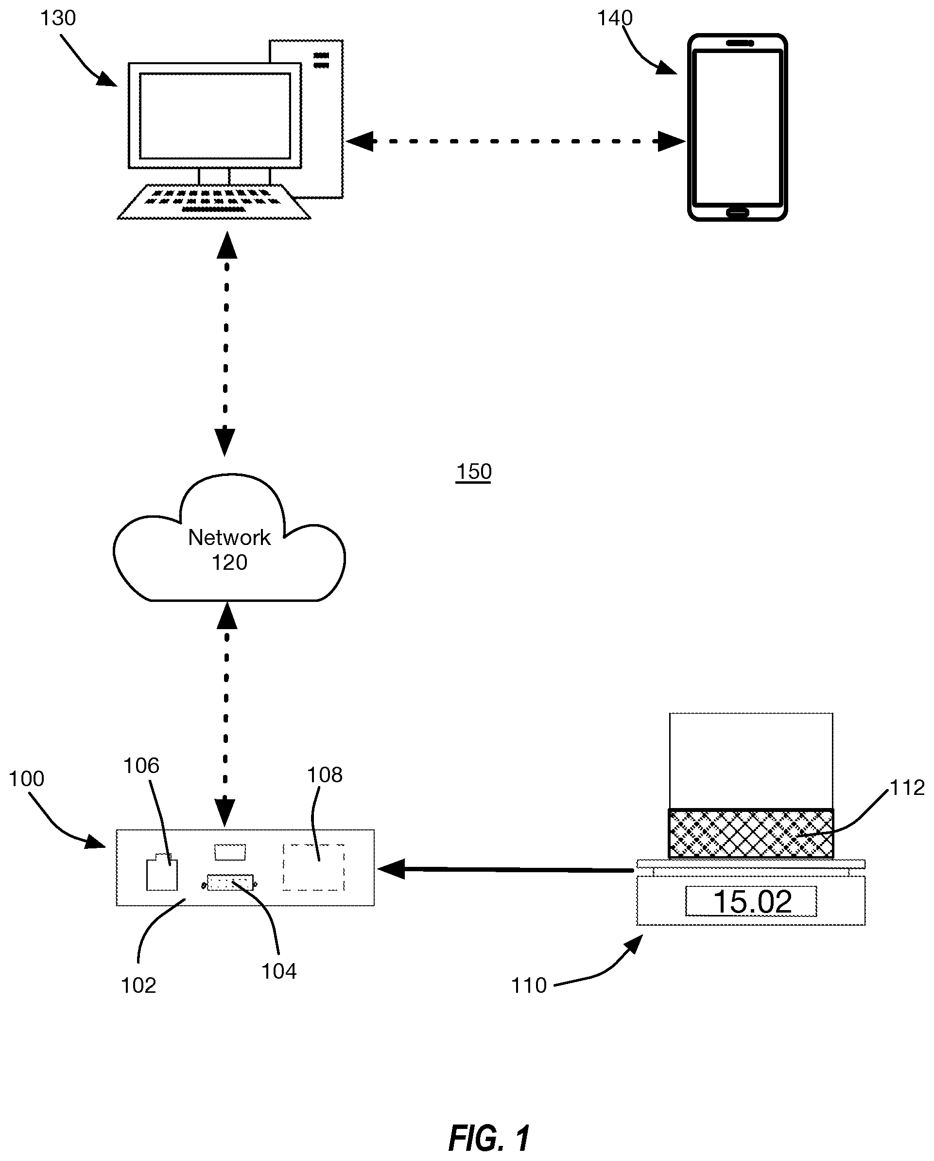 Patent US12576376 Figure 1 – Coating composition scale network device