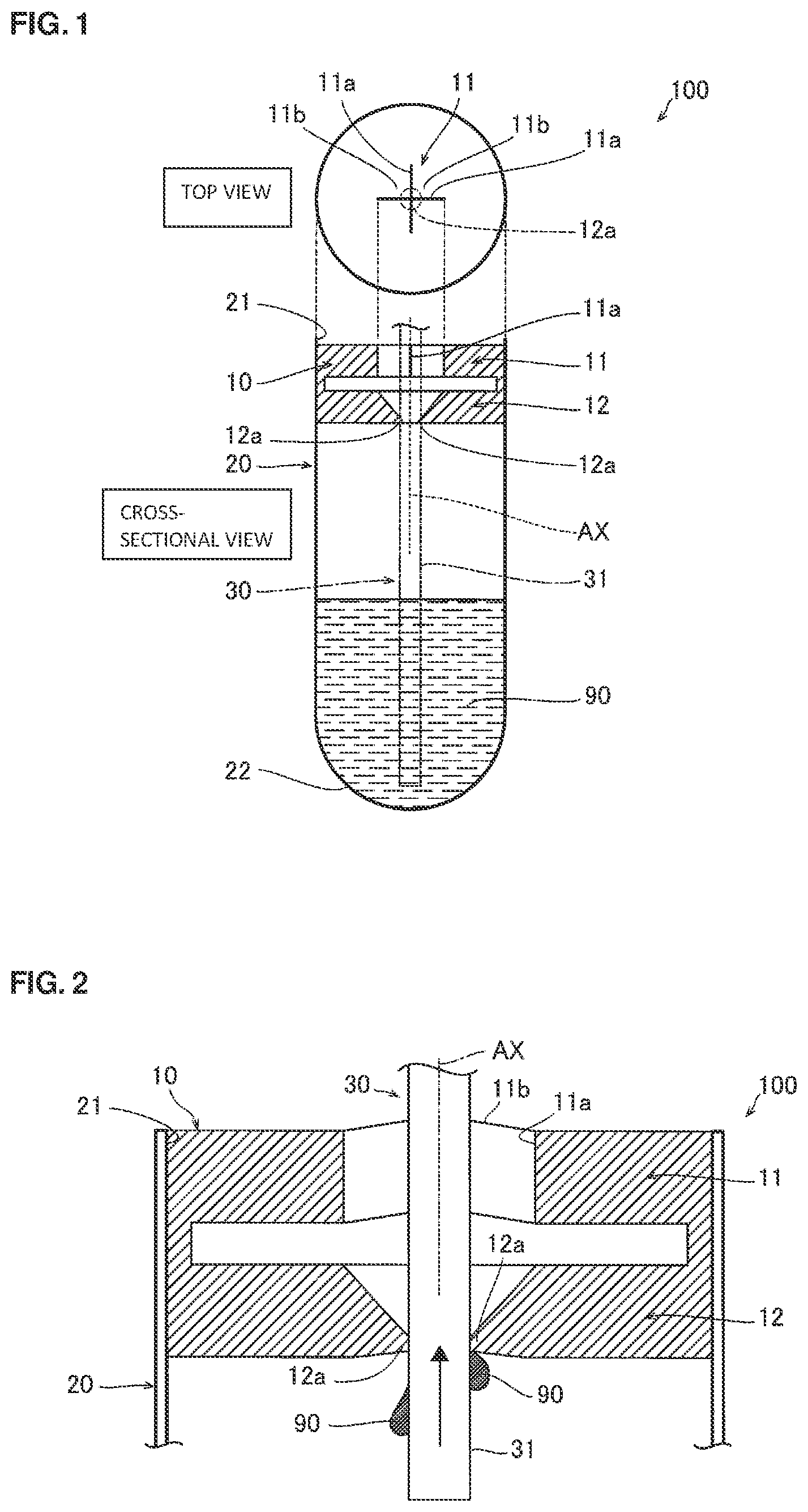 Patent US12576403 Figure 1 – Specimen container and cap