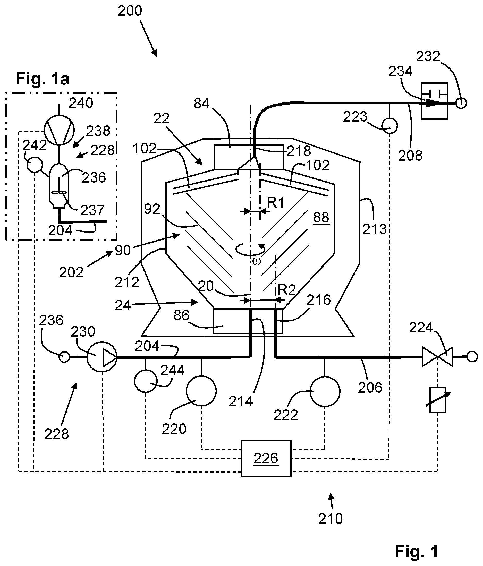 Patent US12576410 — Centrifugal separation system and method with flow control to a heavy phase receiving container — Figure 1