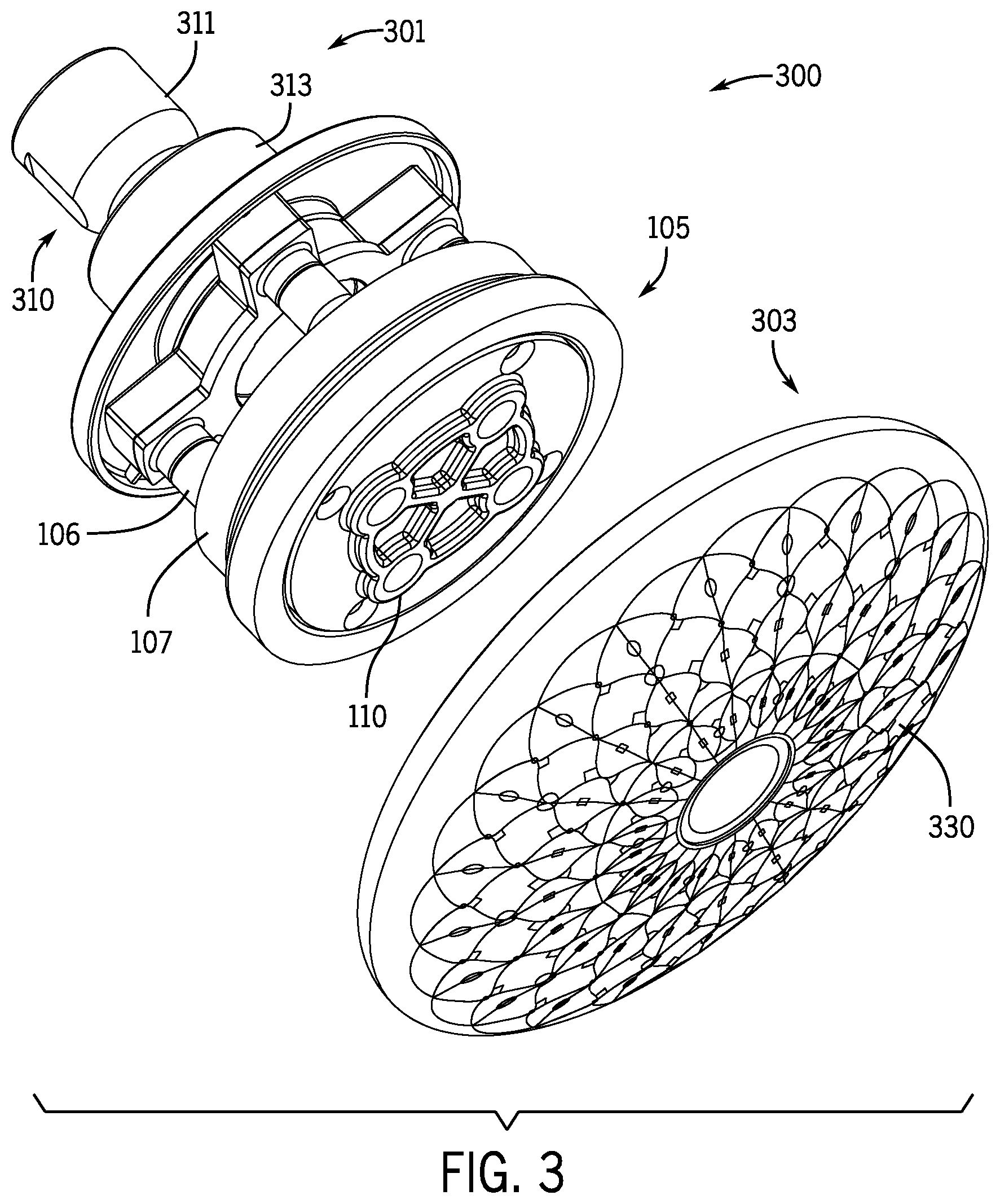 Patent US12576411 Figure 3 – Direct access spray selection engine for water delivery devices