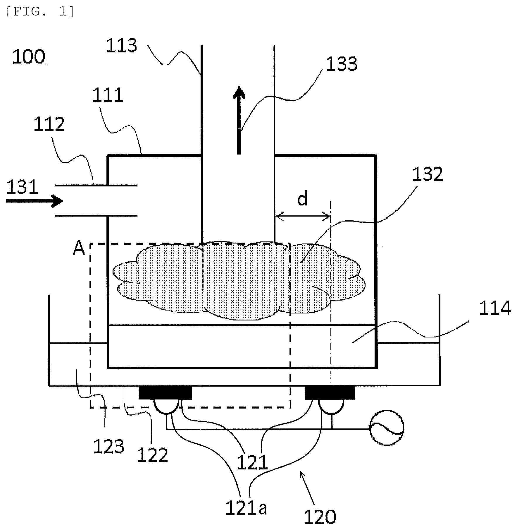 Patent US12576420 Figure 1 – Atomizing apparatus for film formation and film forming apparatus using the same