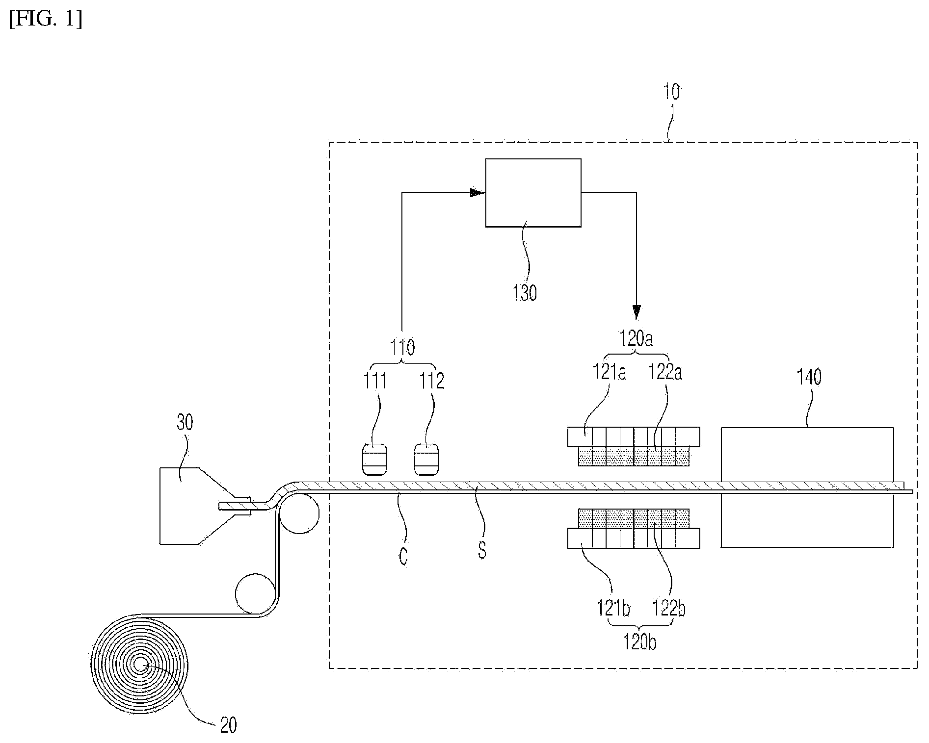 Patent US12576422 Figure 1 – Magnetism alignment apparatus for negative electrodes and method for manufacturing negative electrodes using same