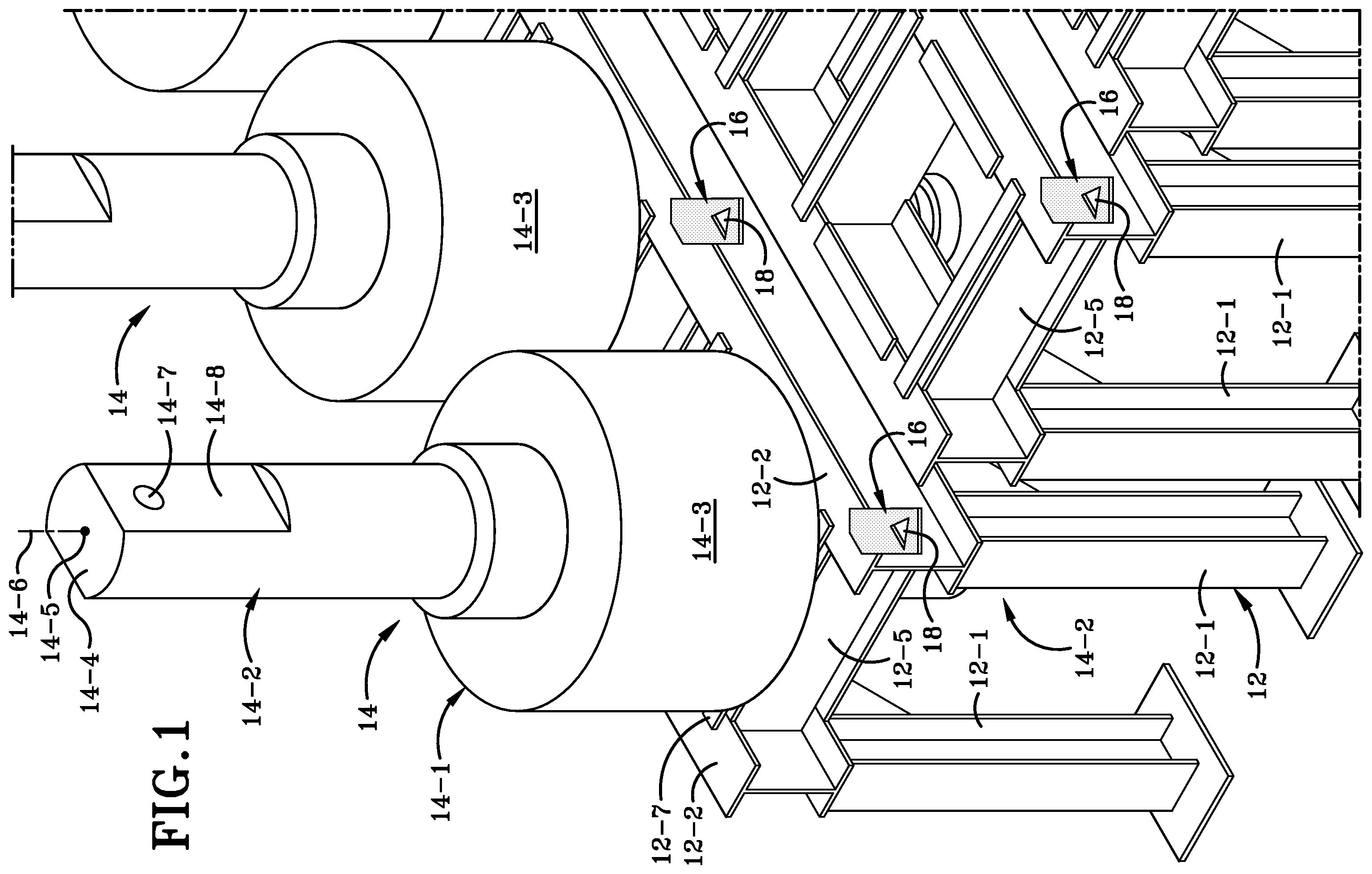 Patent US12576436 Figure 1 – Method and apparatus for vertical roll storage