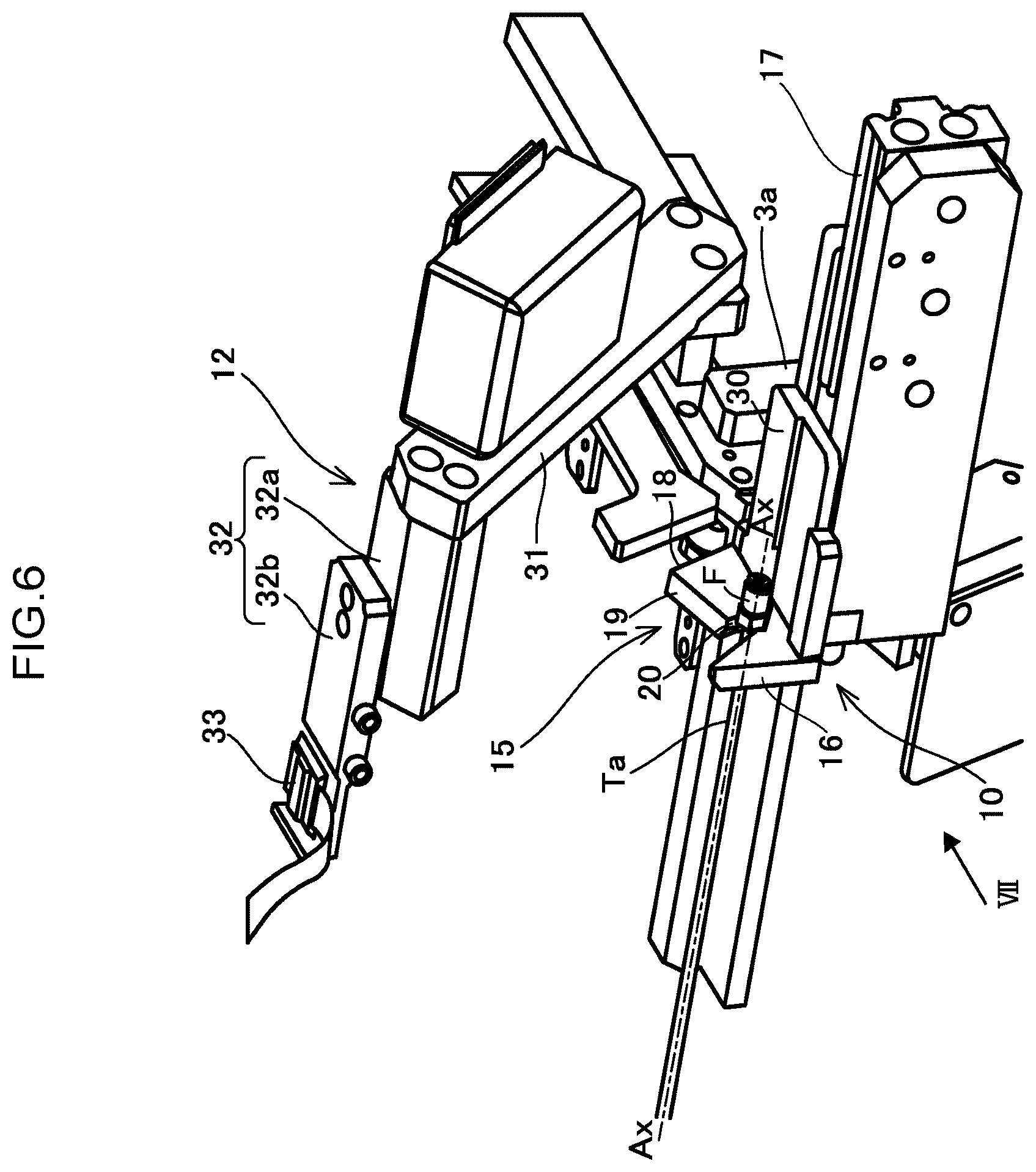 Patent US12576439 Figure 7 – Tube bending system