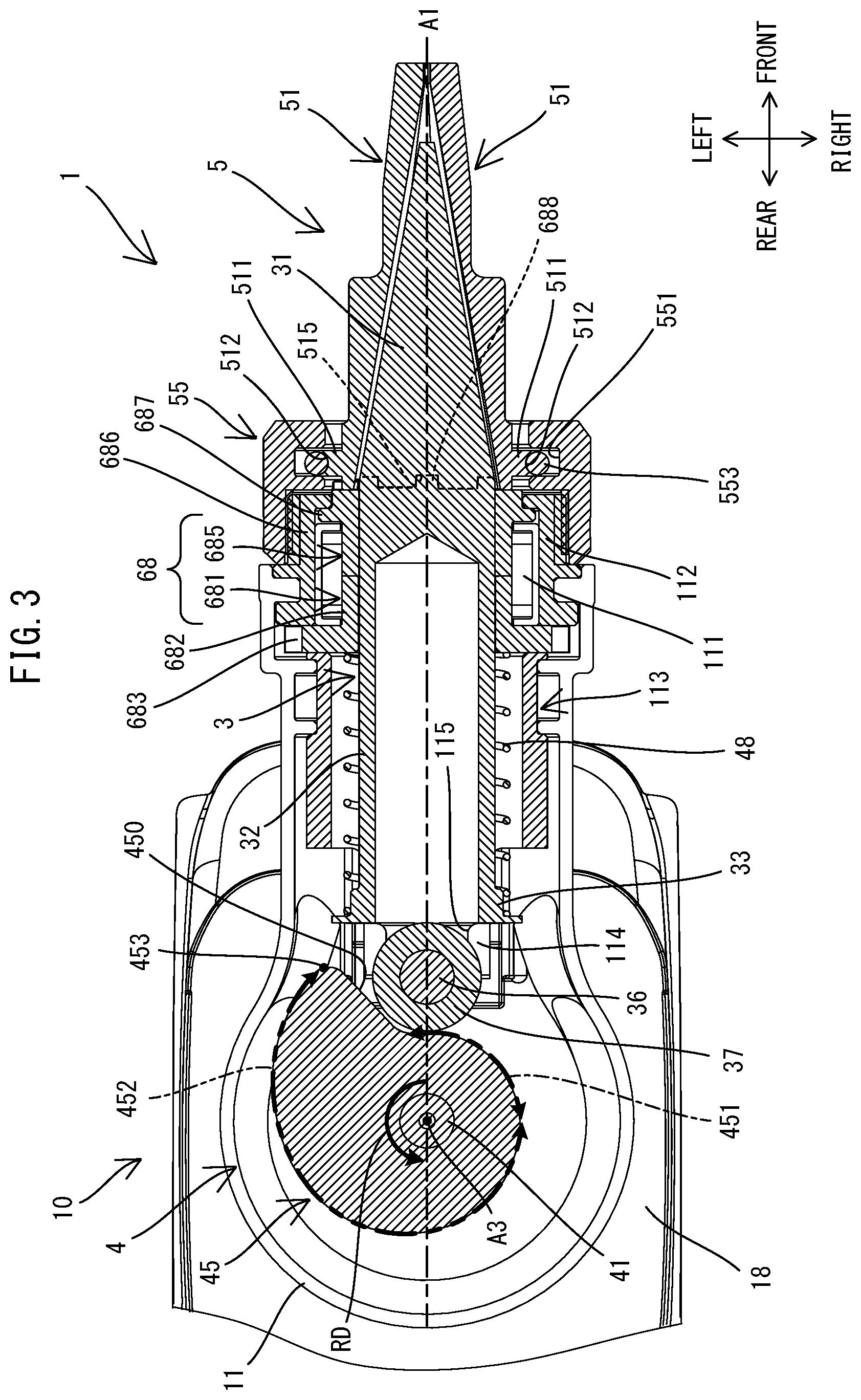 Patent US12576441 Figure 3 – Pipe expanding tool